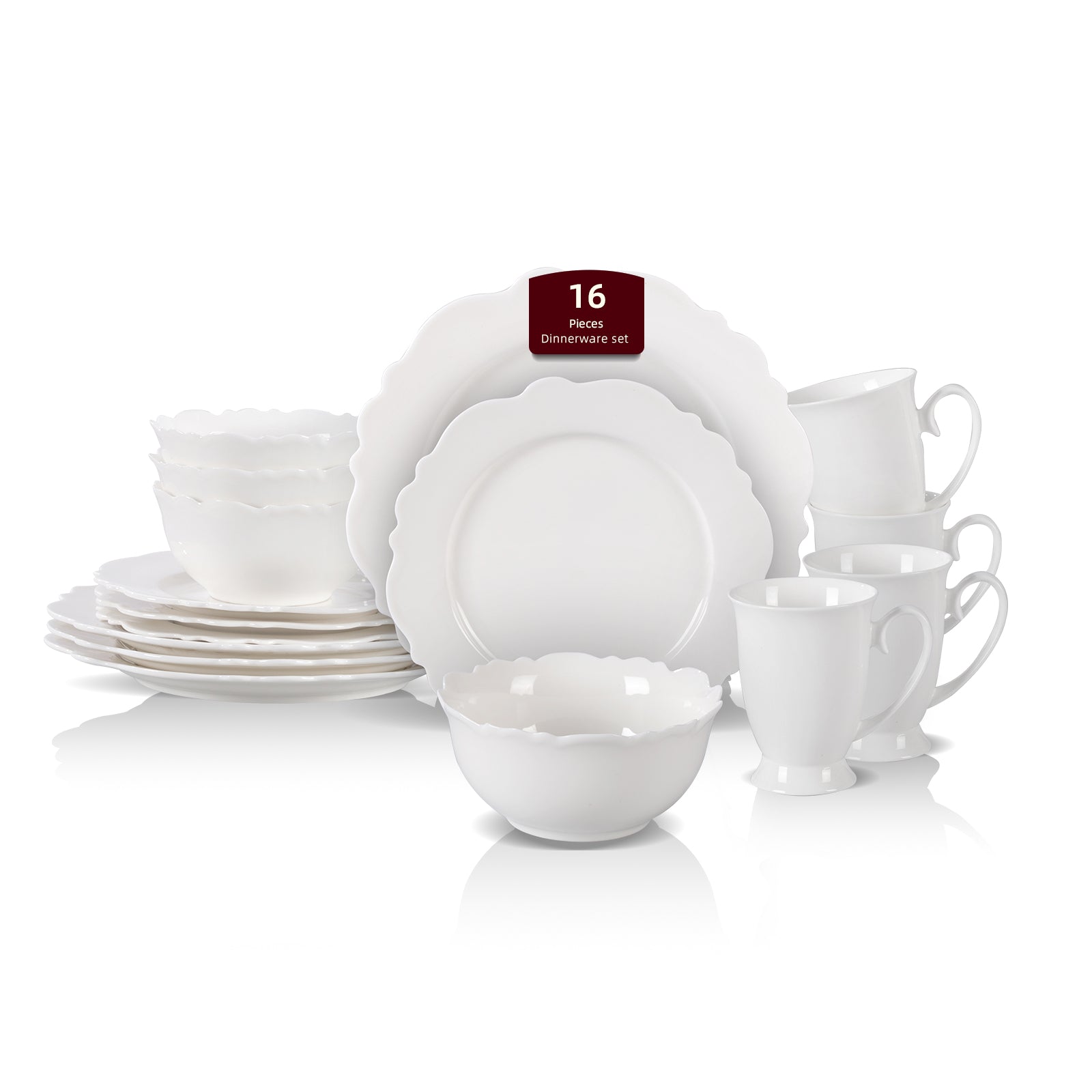 Bone China Embossed Winds Dinnerware Set
