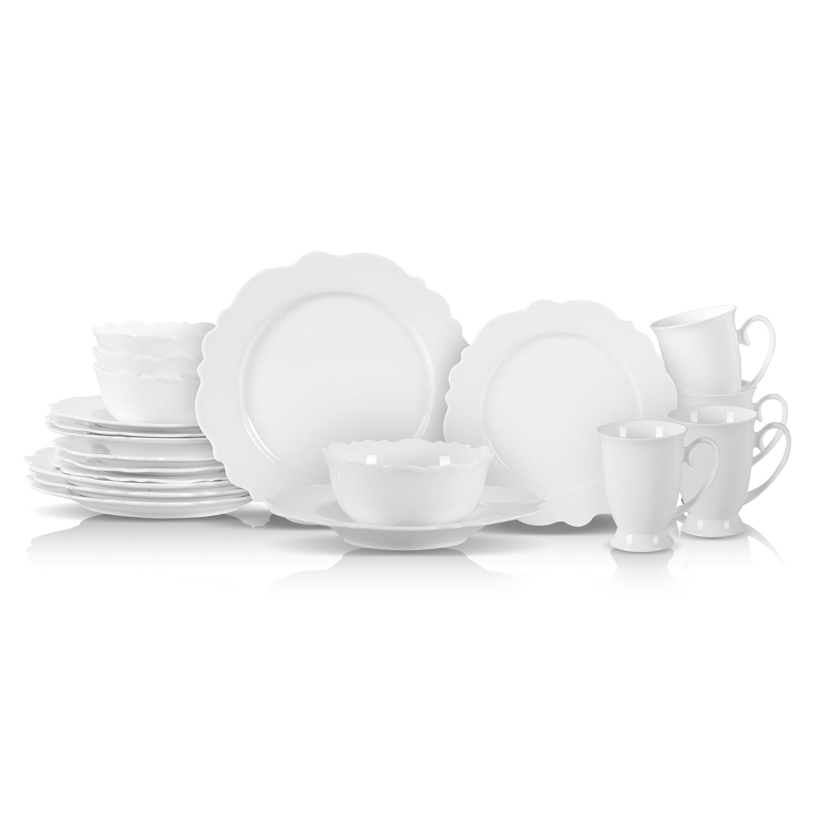 Bone China Embossed Winds Dinnerware Set