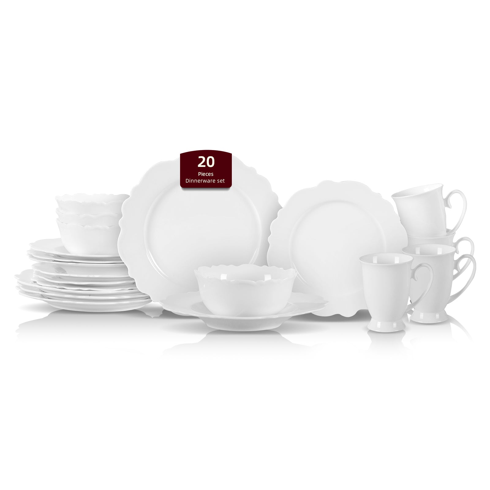 Bone China Embossed Winds Dinnerware Set