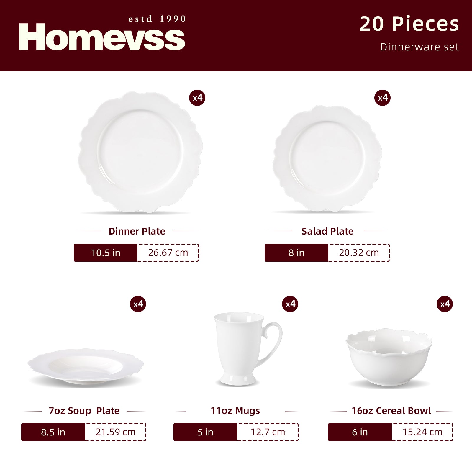Bone China Embossed Winds Dinnerware Set