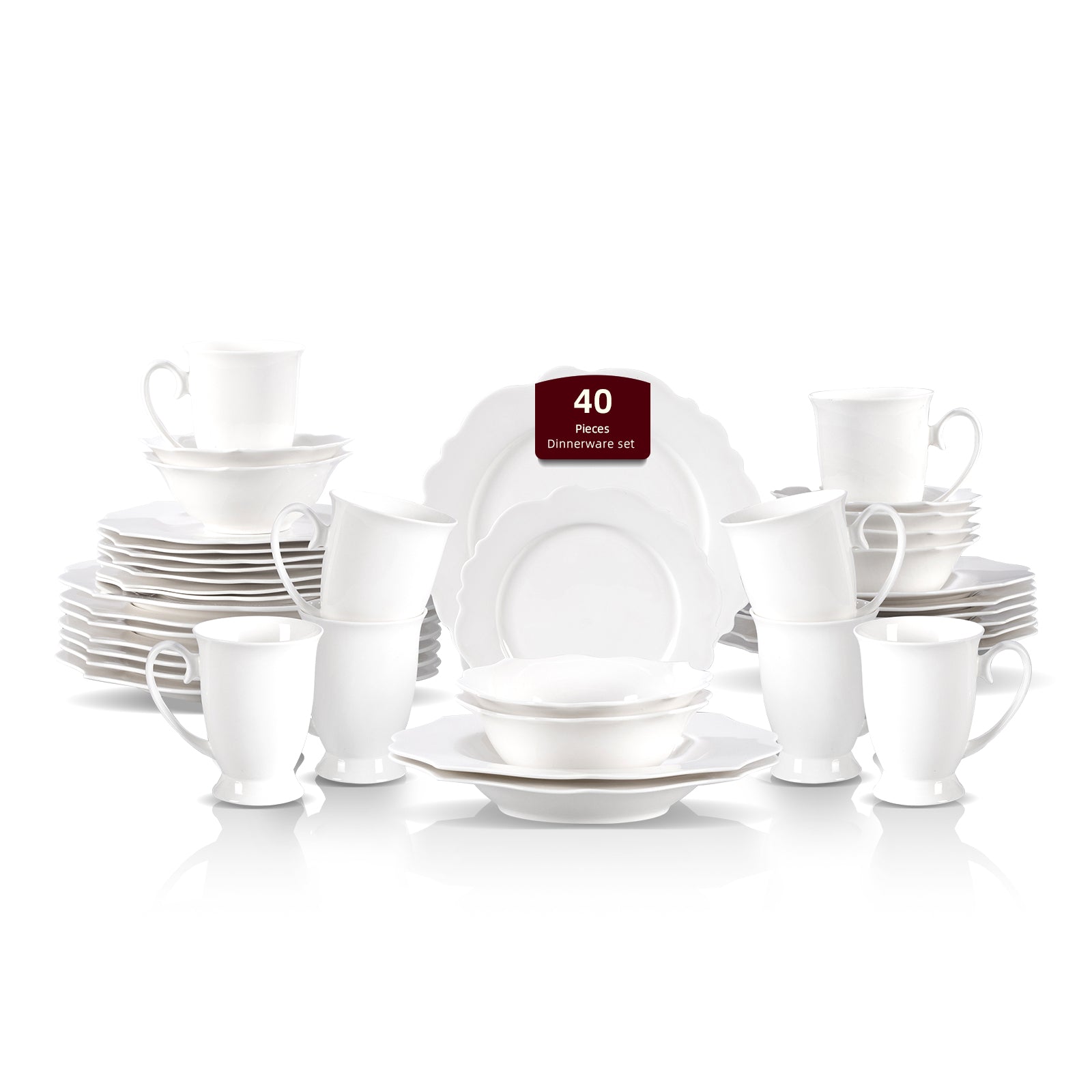 Bone China Embossed Winds Dinnerware Set