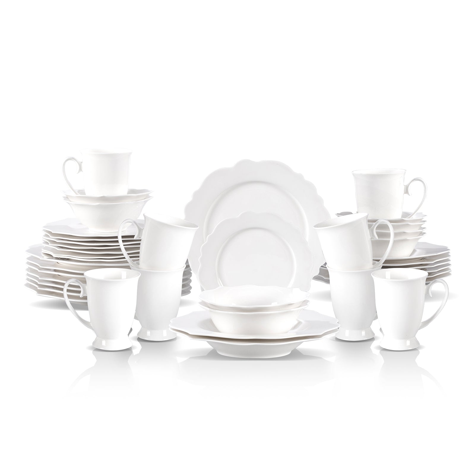 Bone China Embossed Winds Dinnerware Set
