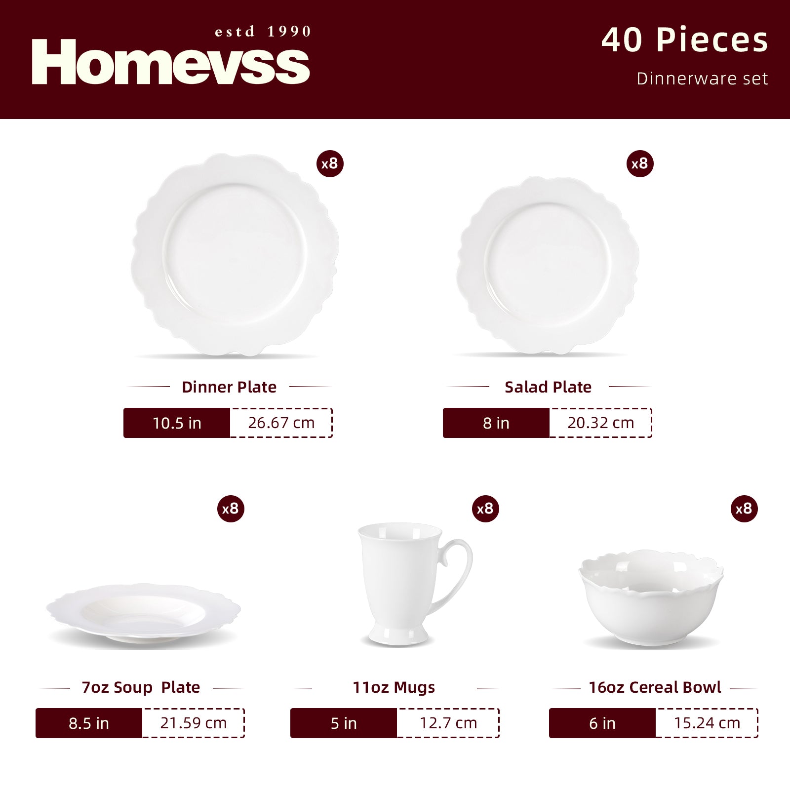 Bone China Embossed Winds Dinnerware Set