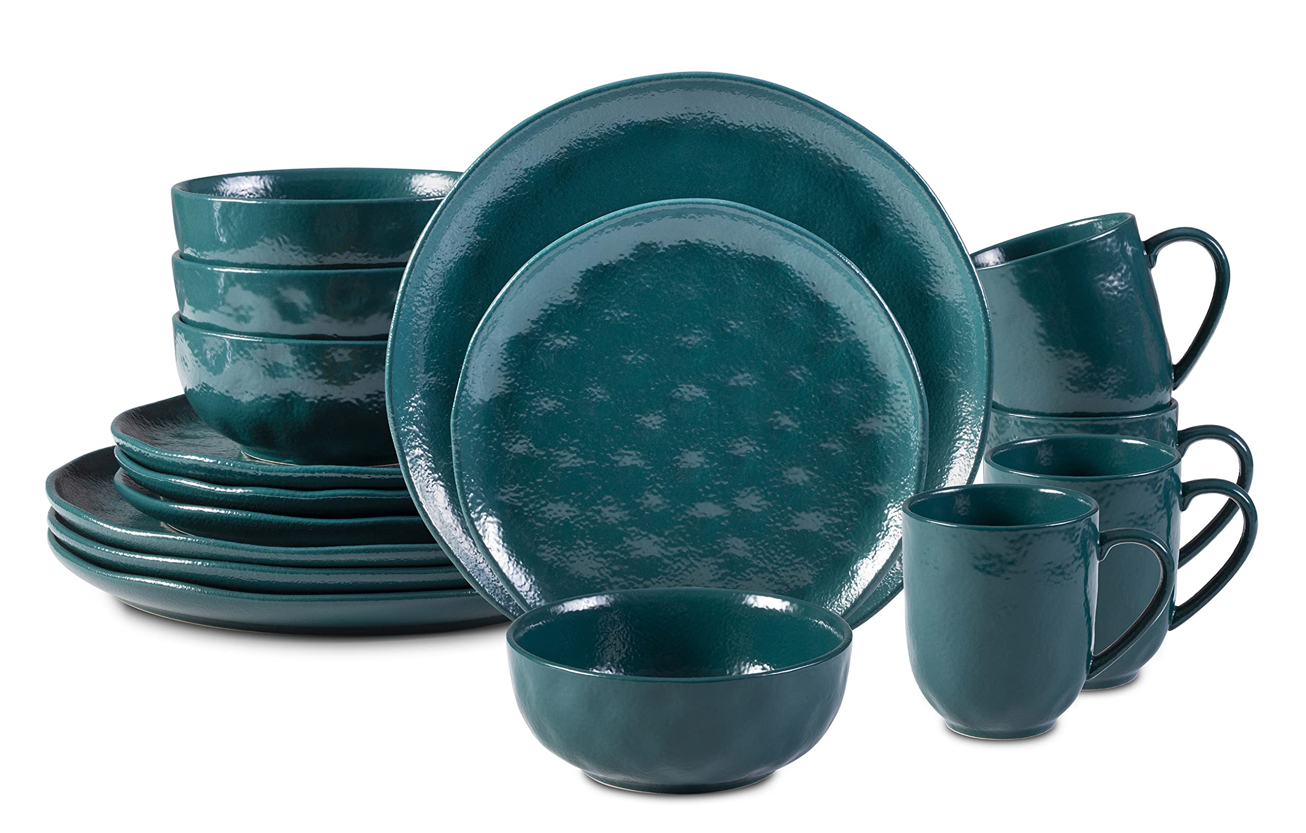 Stoneware Reactive Glaze Organic Sky Star Dinnerware Set