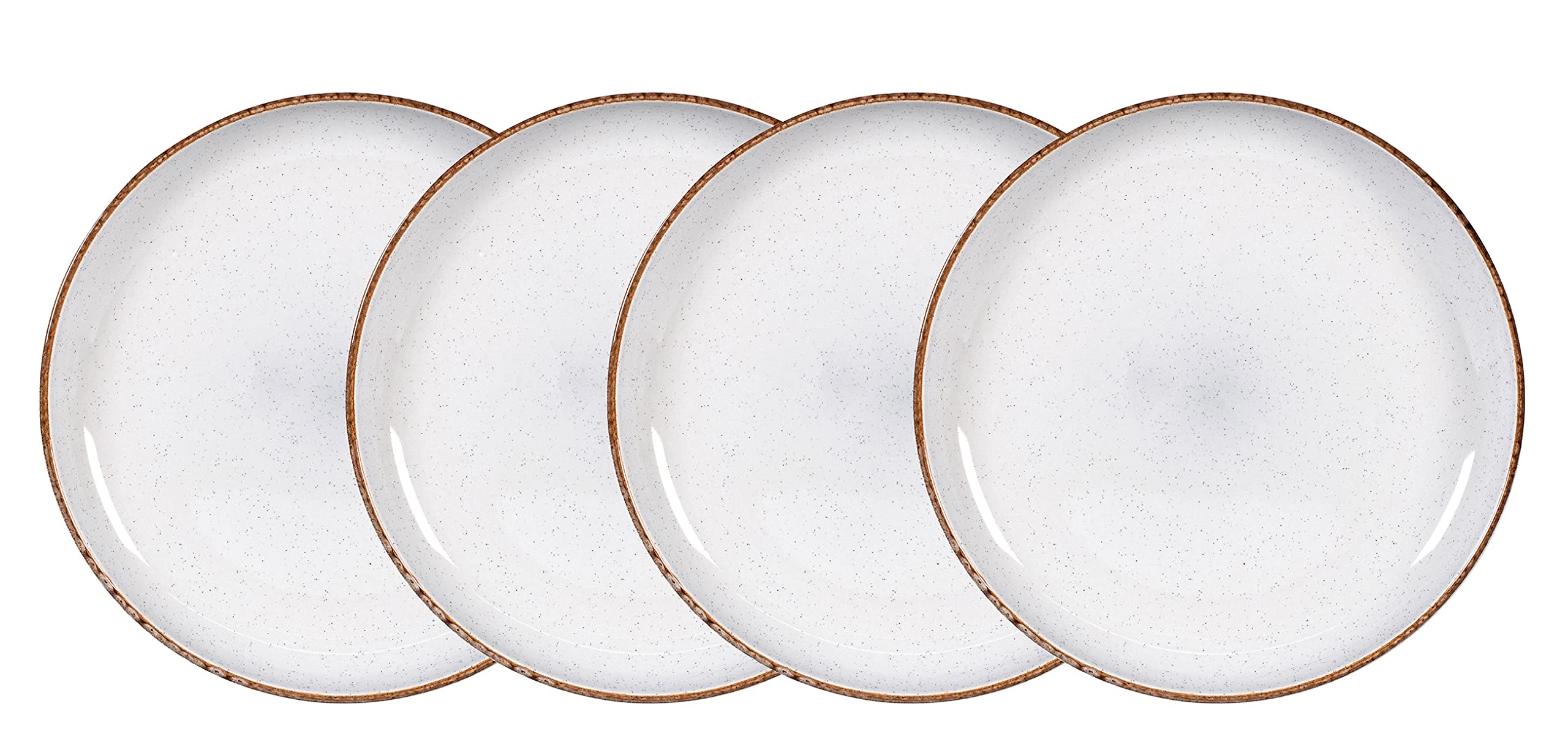 Stoneware Euro-Nordic 20pc Dinnerware Set, Shiny White With Speckled Effect