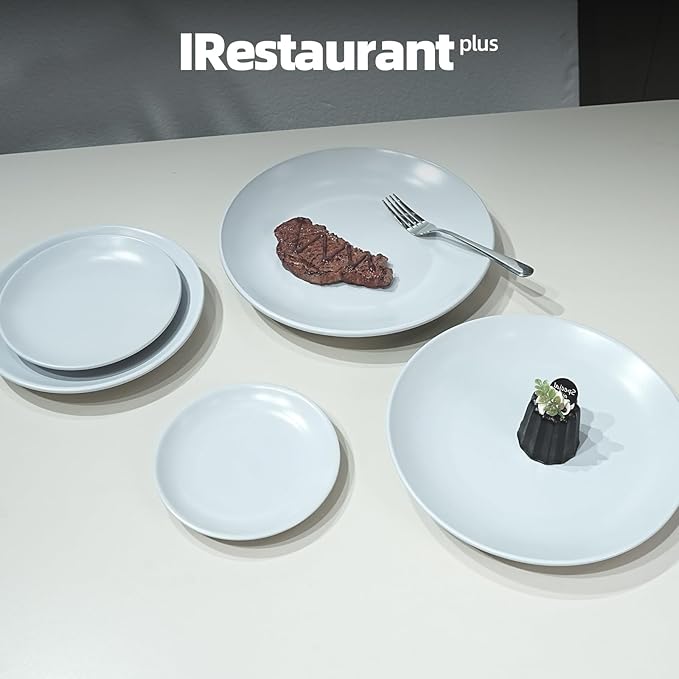 Commercial-Grade Stoneware Coupe Plates
