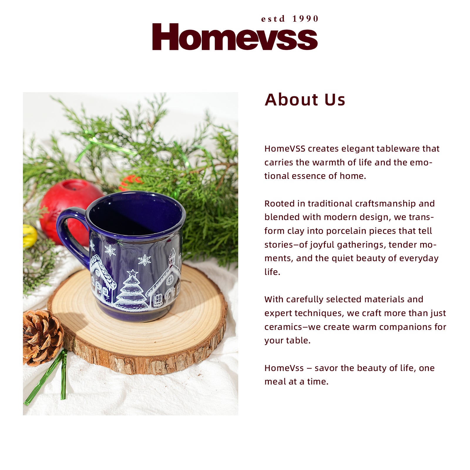 8.5 oz Ceramic Christmas Coffee Mug