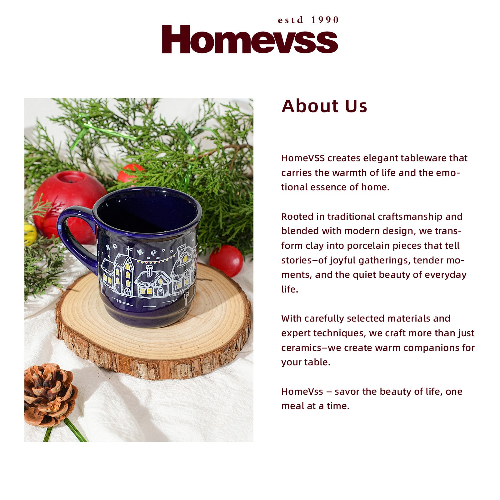 8.5 oz Ceramic Christmas Coffee Mug