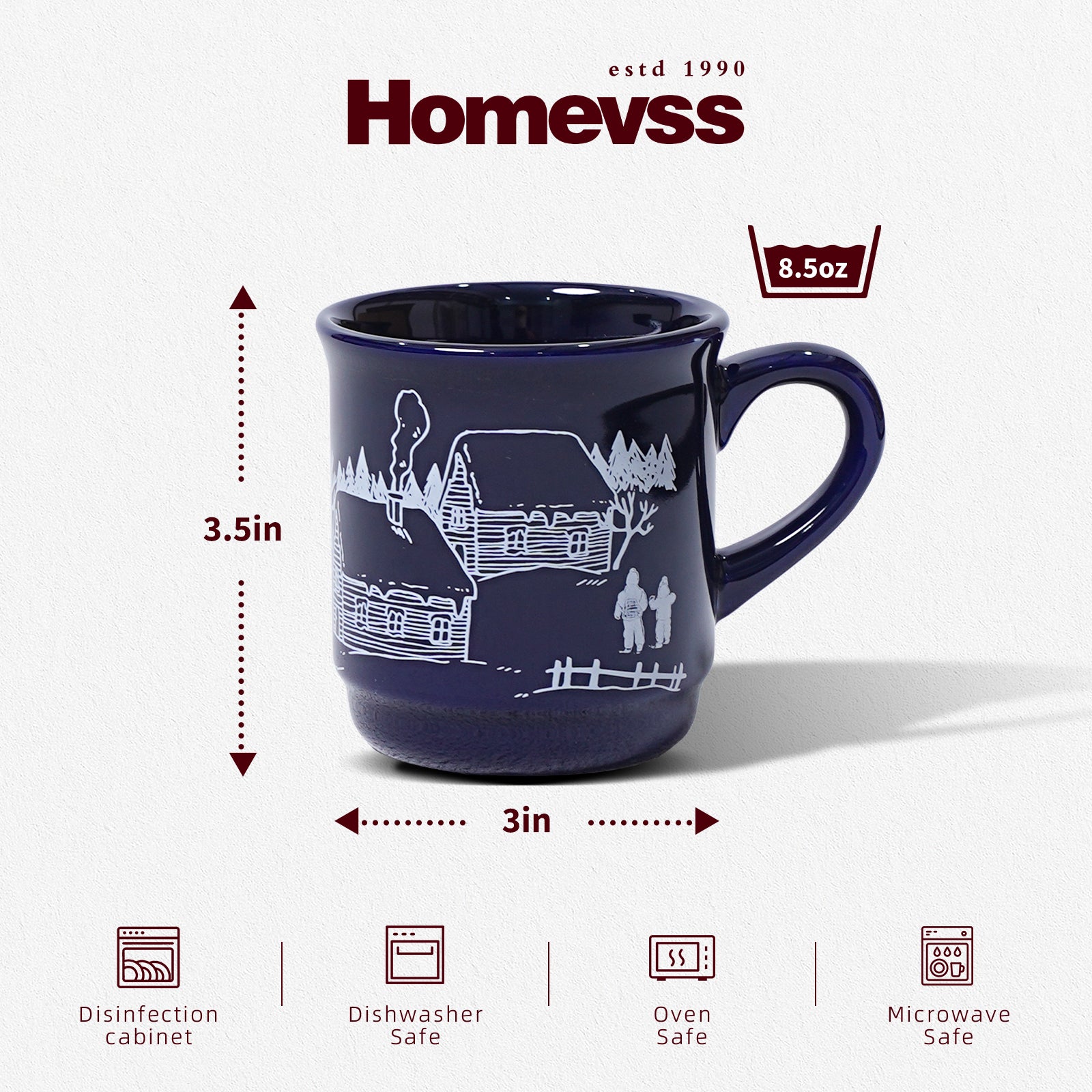 8.5 oz Ceramic Christmas Coffee Mug