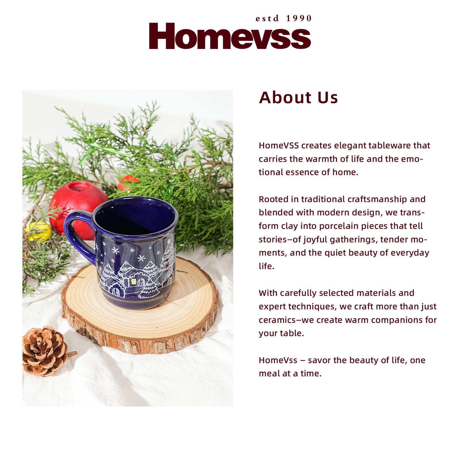 8.5 oz Ceramic Christmas Coffee Mug