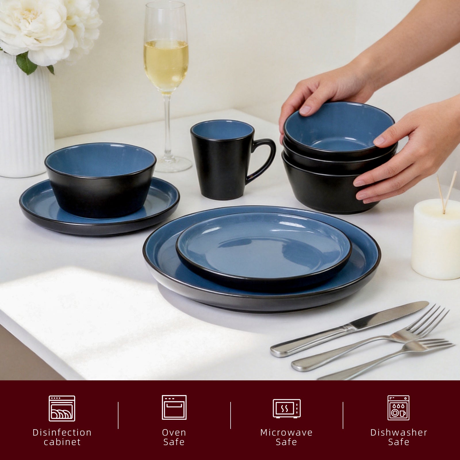 ColorCore Stoneware Dinnerware Set