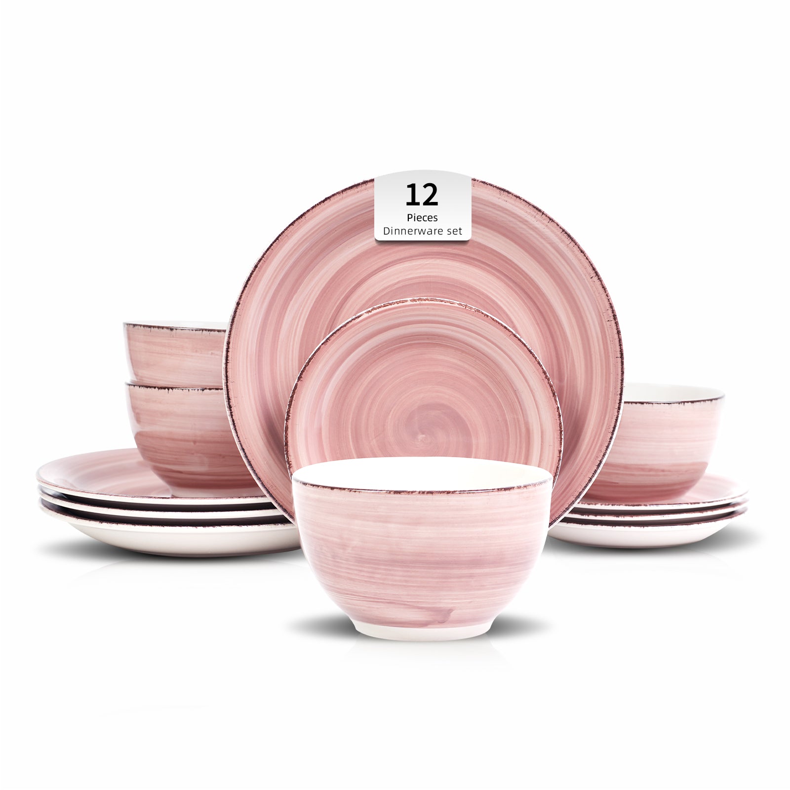 ColorSwirl Stoneware Dinnerware Set