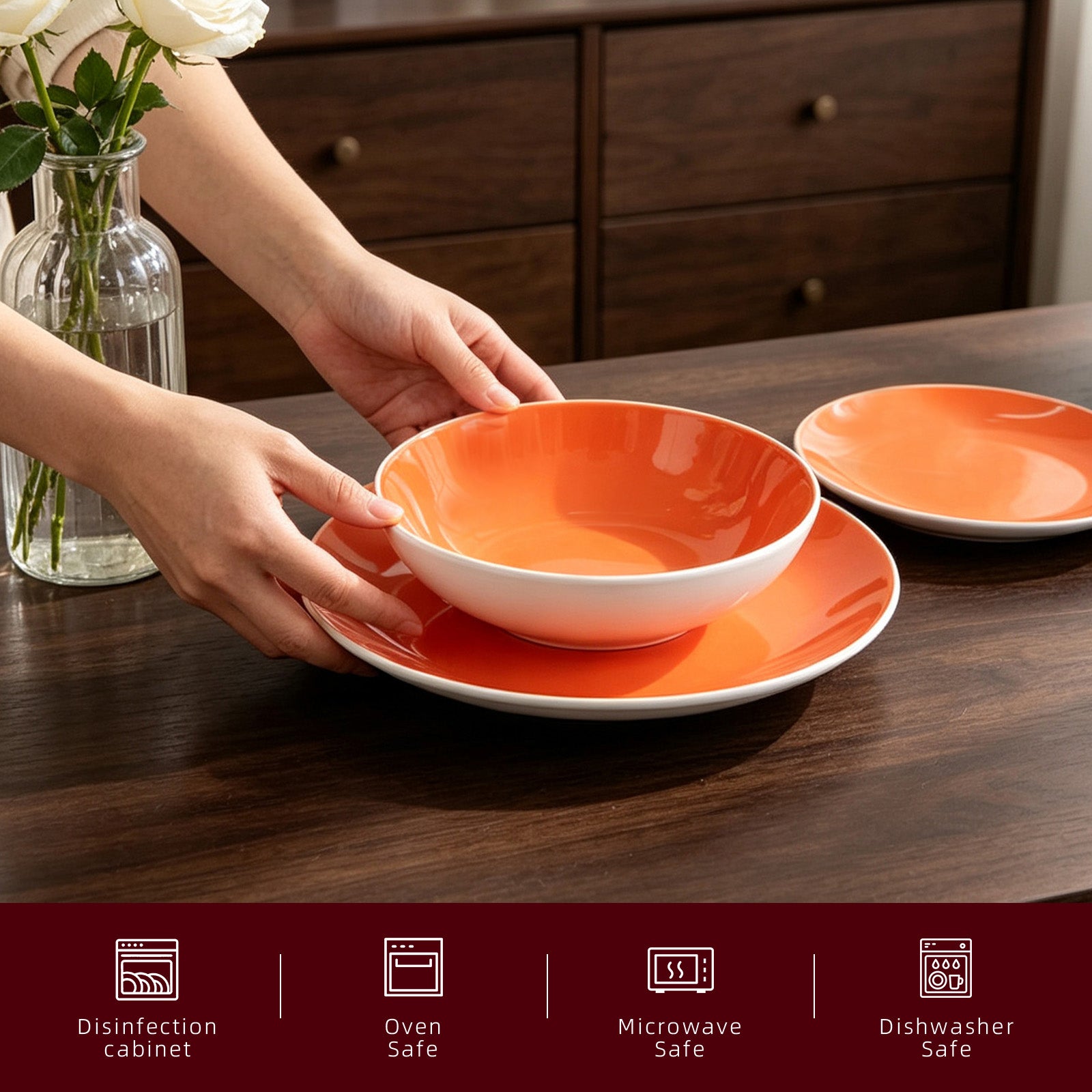 Stoneware Coupe Shape Dinnerware Set
