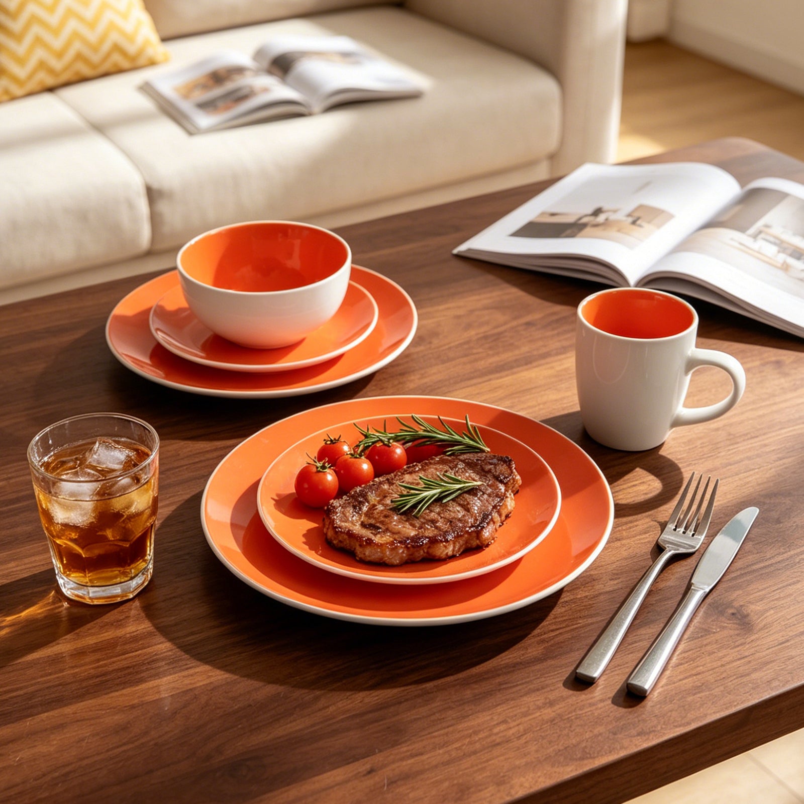 Stoneware Coupe Shape Dinnerware Set
