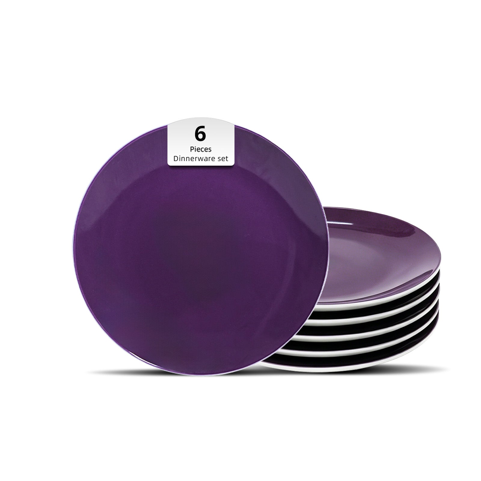 Stoneware Coupe Shape Plate Set