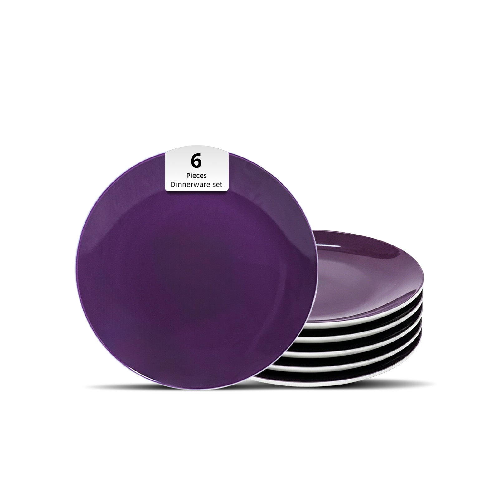 Stoneware Coupe Shape Plate Set