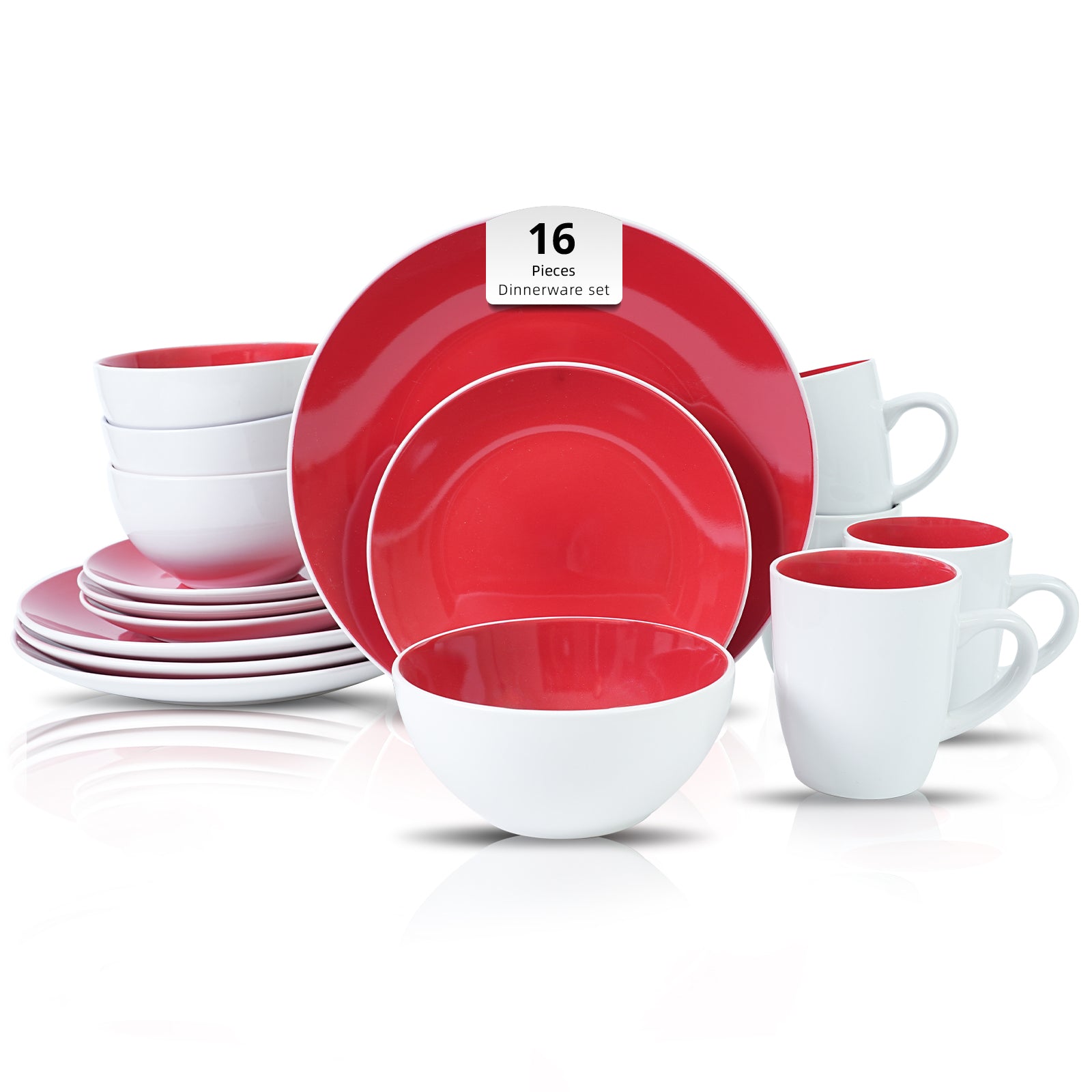 Stoneware Coupe Shape Dinnerware Set