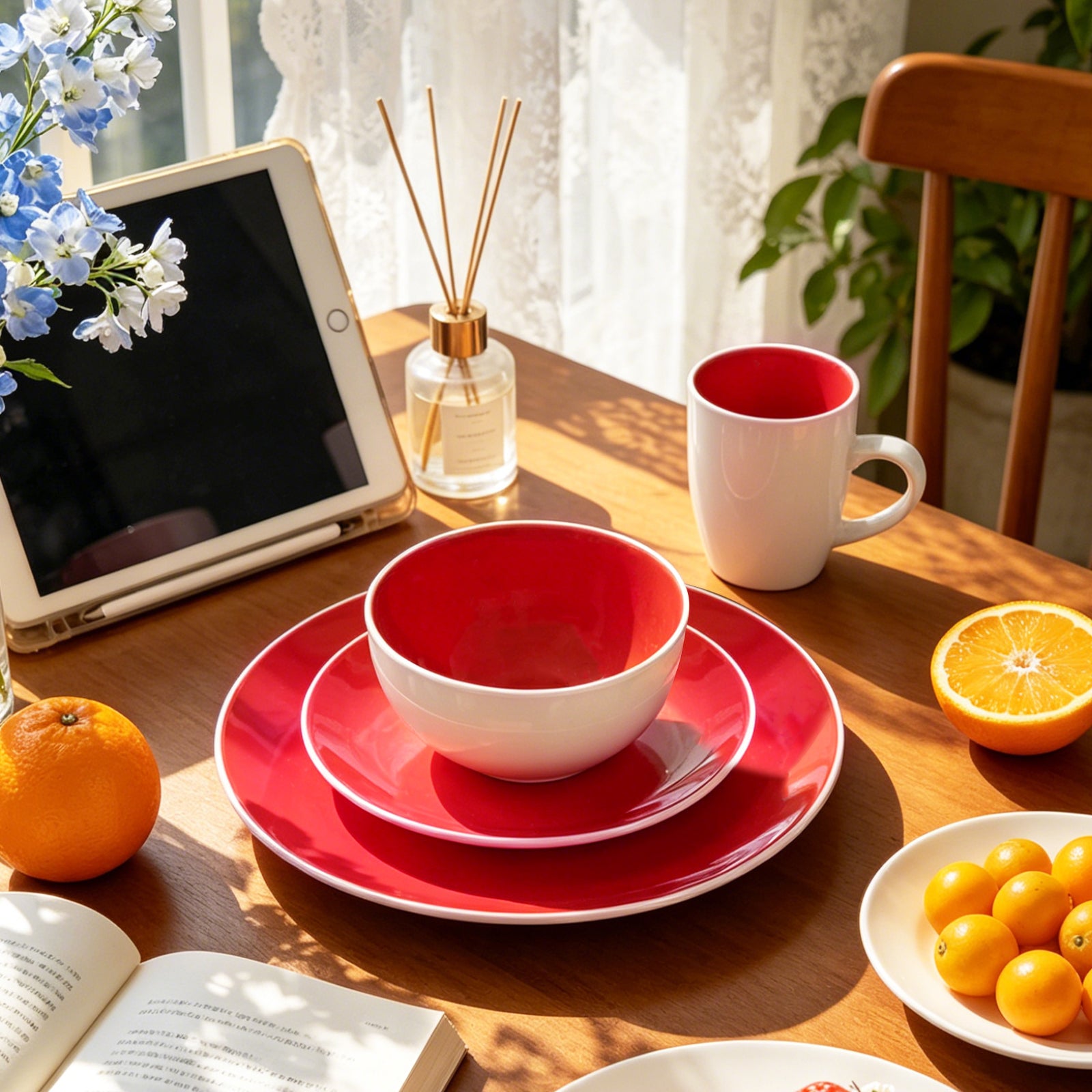 Stoneware Coupe Shape Dinnerware Set