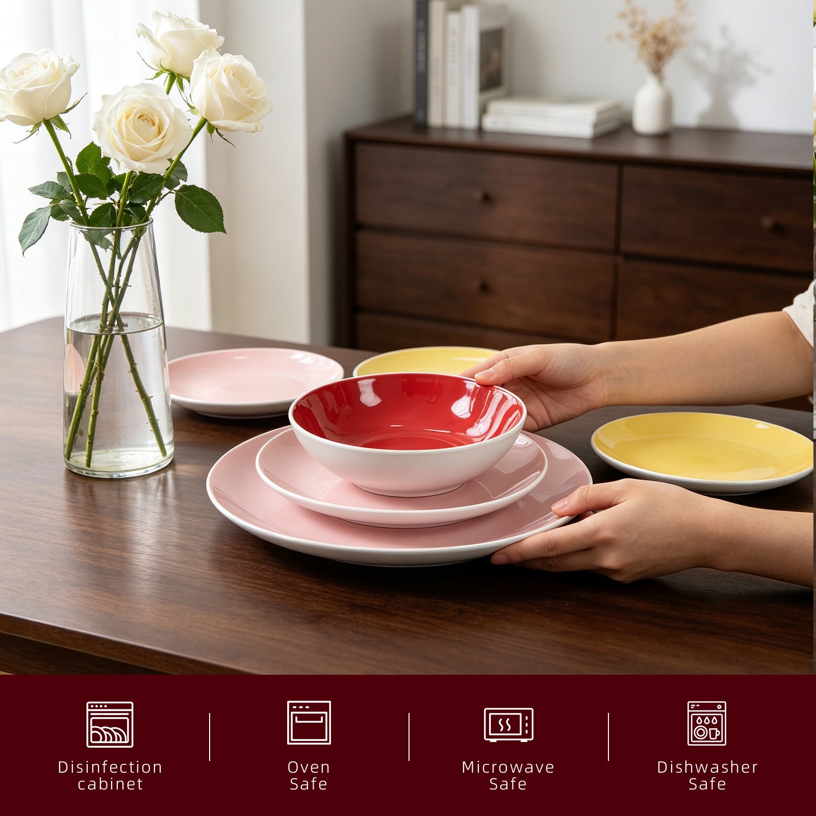 Stoneware Coupe Shape Dinnerware Set