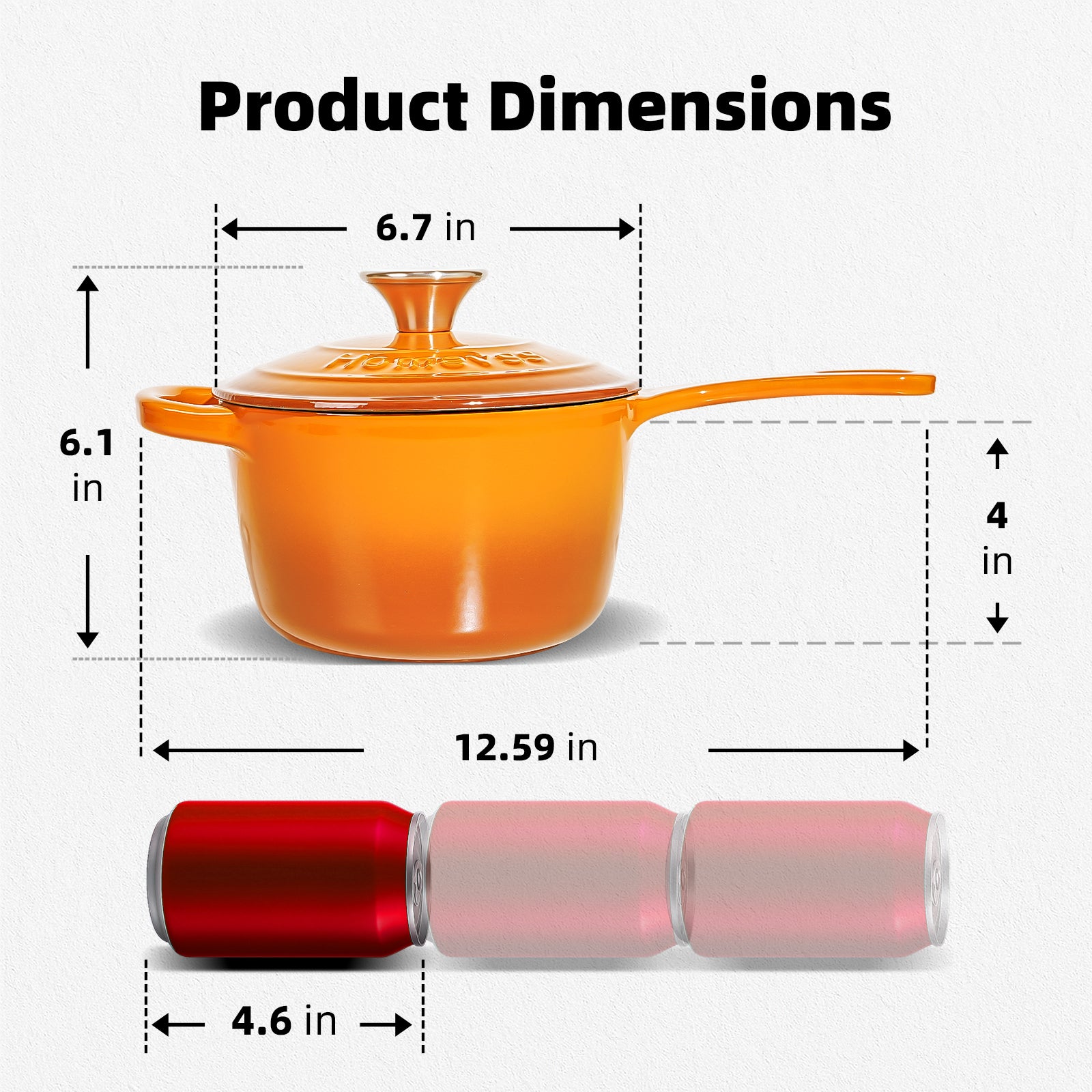 1.75-Quart Enameled Cast Iron Sauce Pan