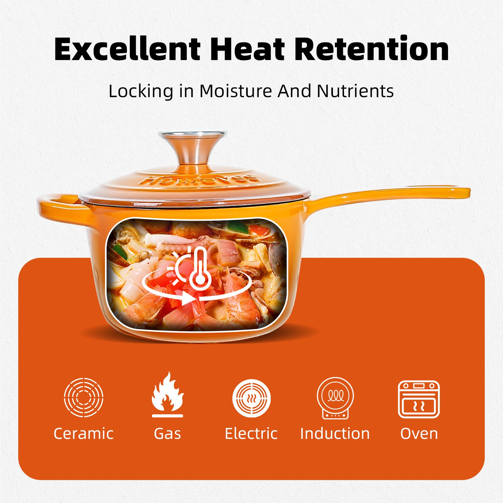 1.75-Quart Enameled Cast Iron Sauce Pan