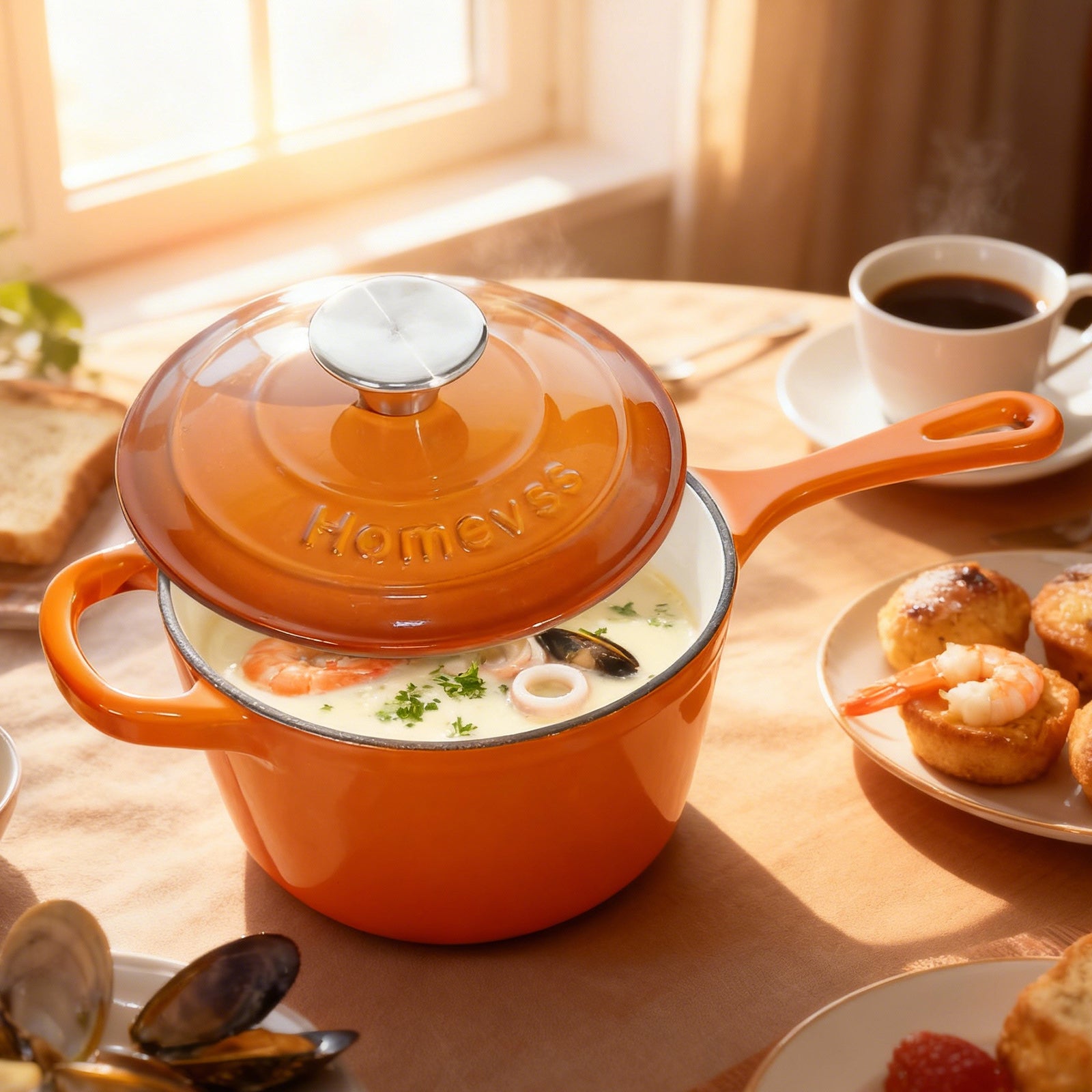 1.75-Quart Enameled Cast Iron Sauce Pan