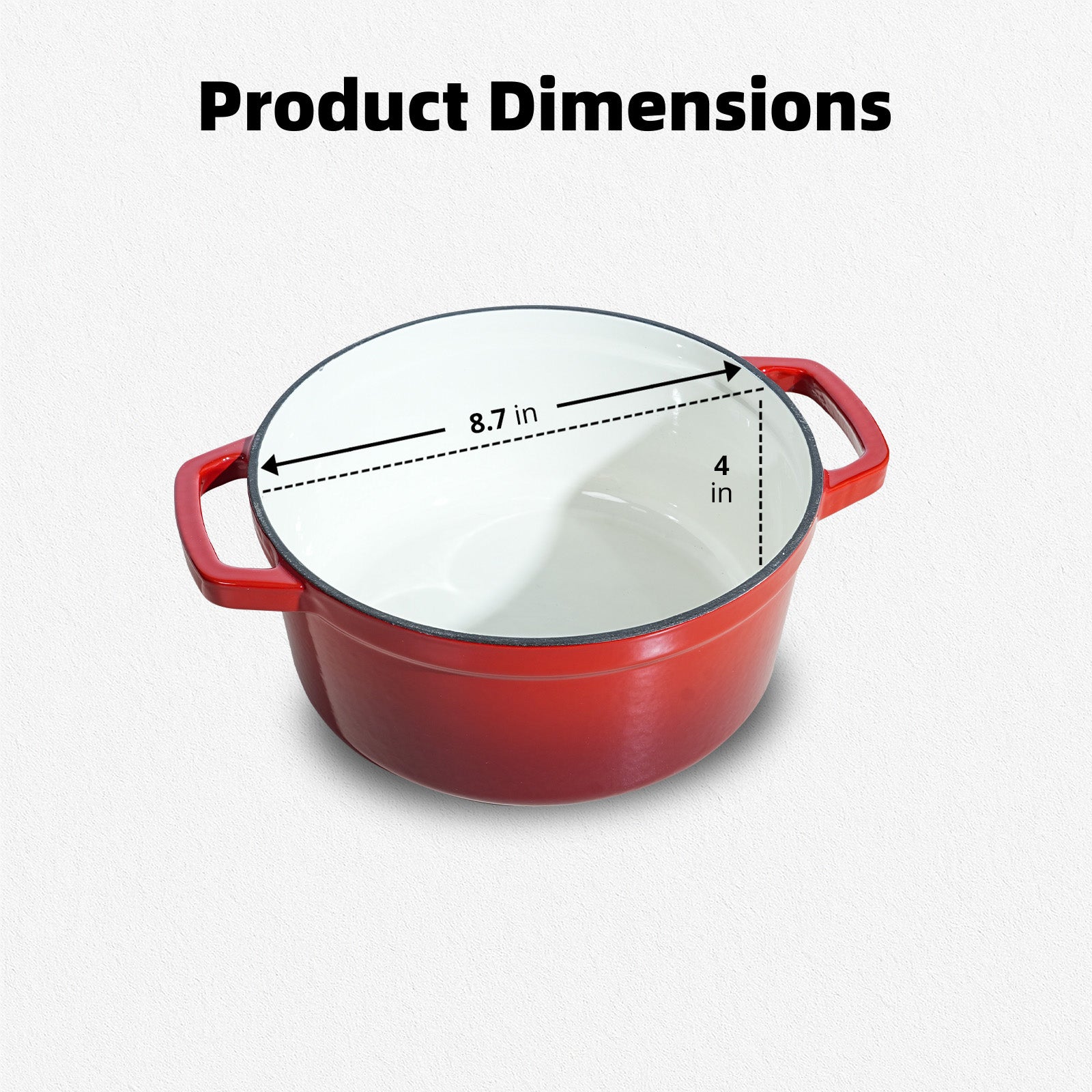 5-Quart Enameled Cast Iron Double Dutch Oven