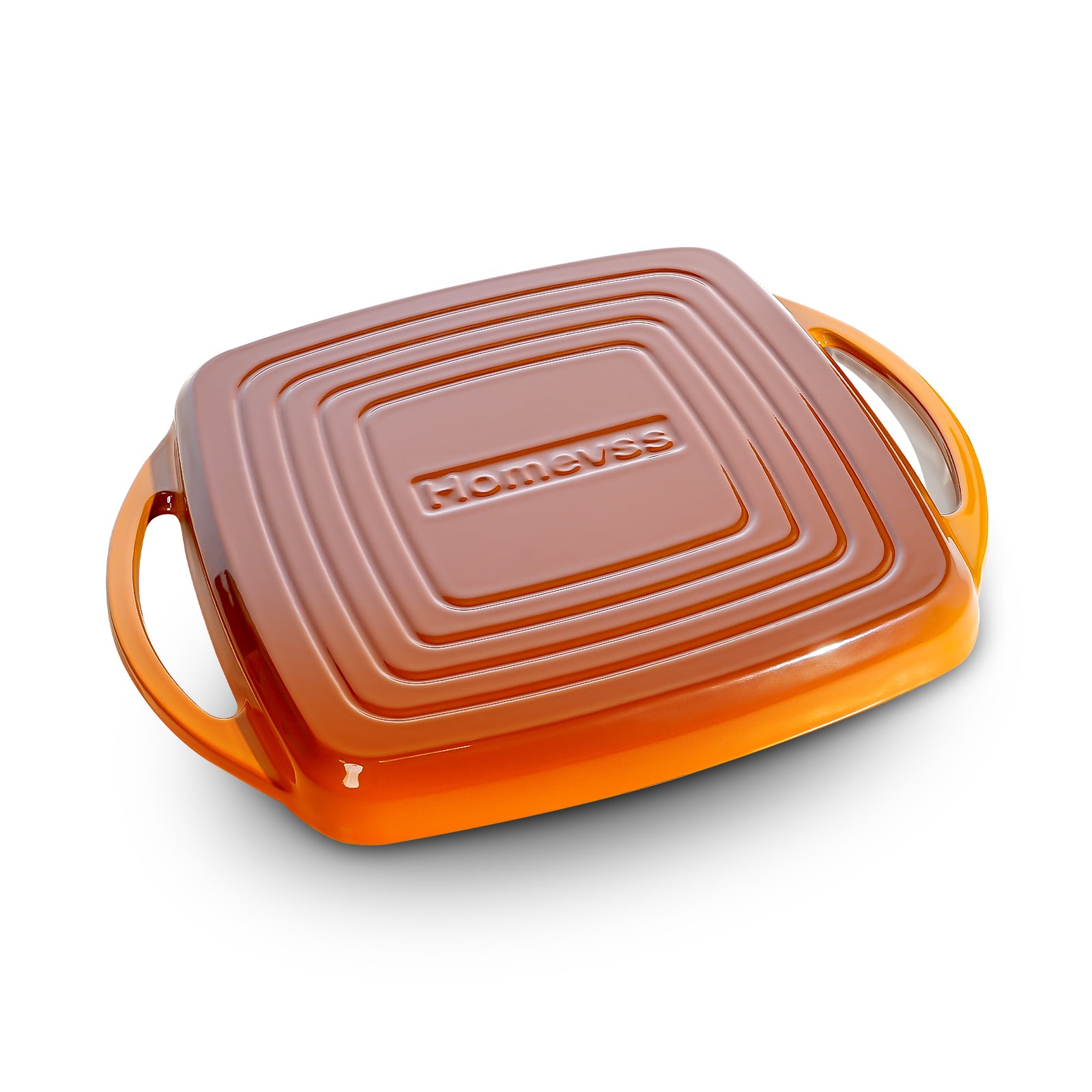 7-Quart Square Enameled Cast Iron Double Dutch Oven