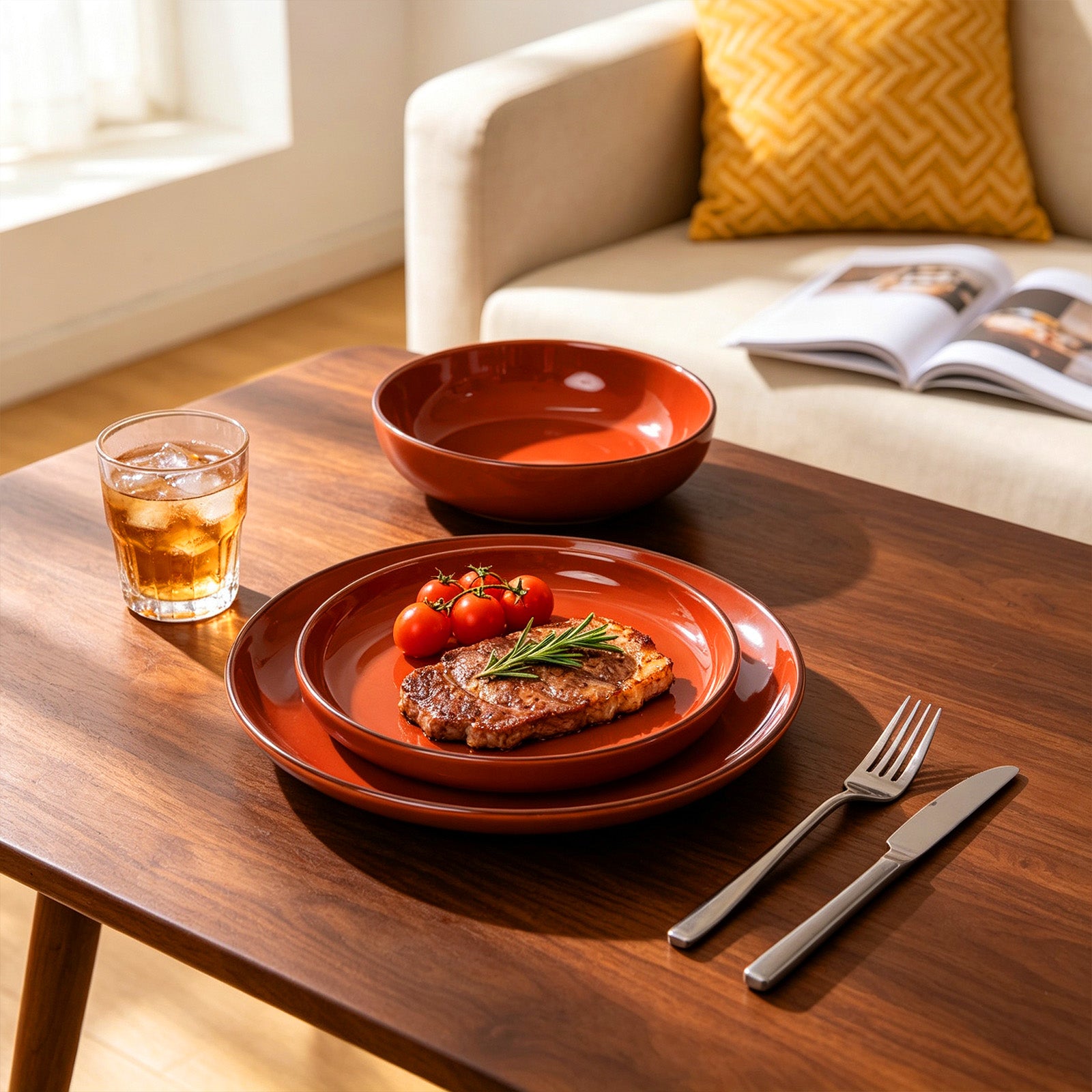 Euro-Nordic Speckled Stoneware Dinnerware Set