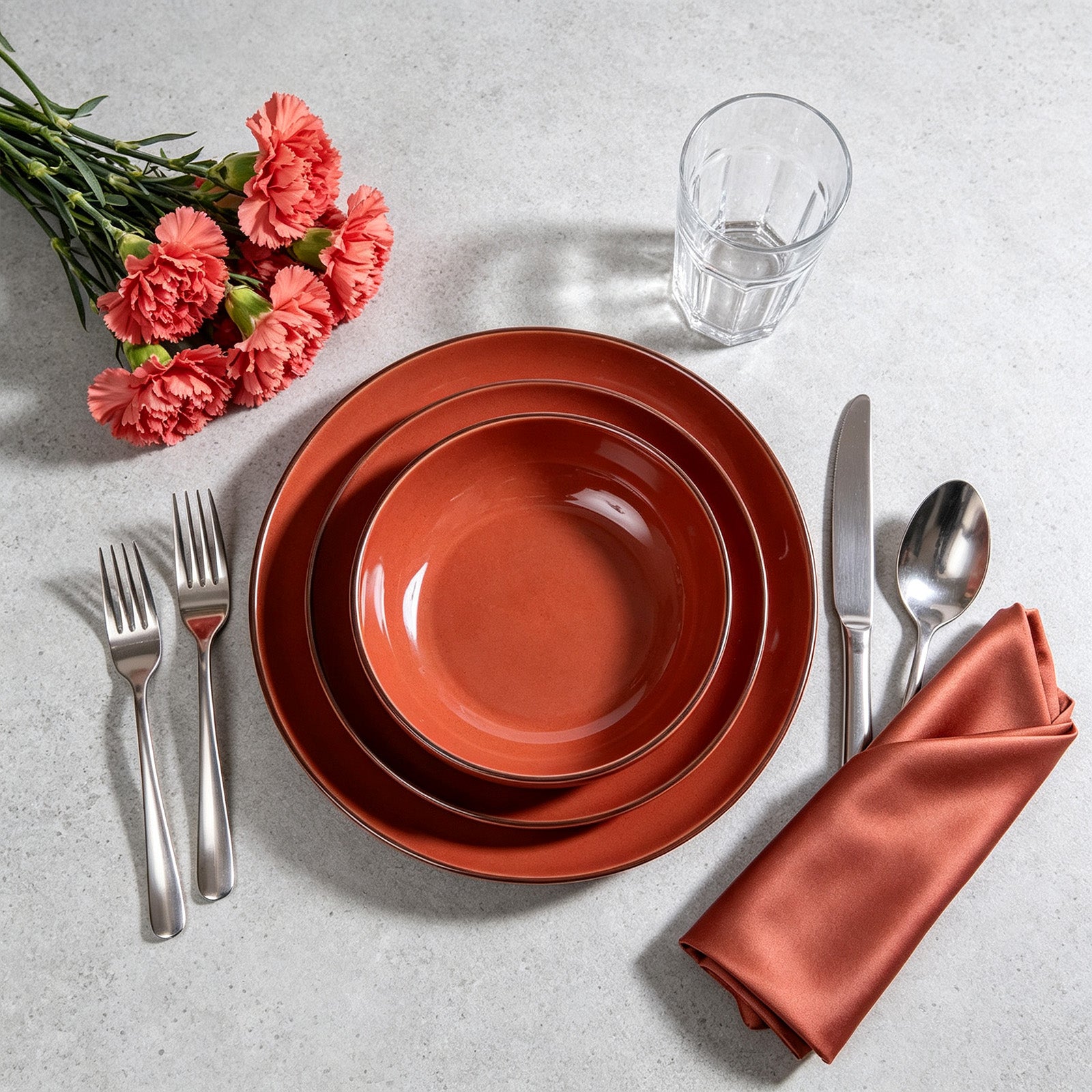 Euro-Nordic Speckled Stoneware Dinnerware Set