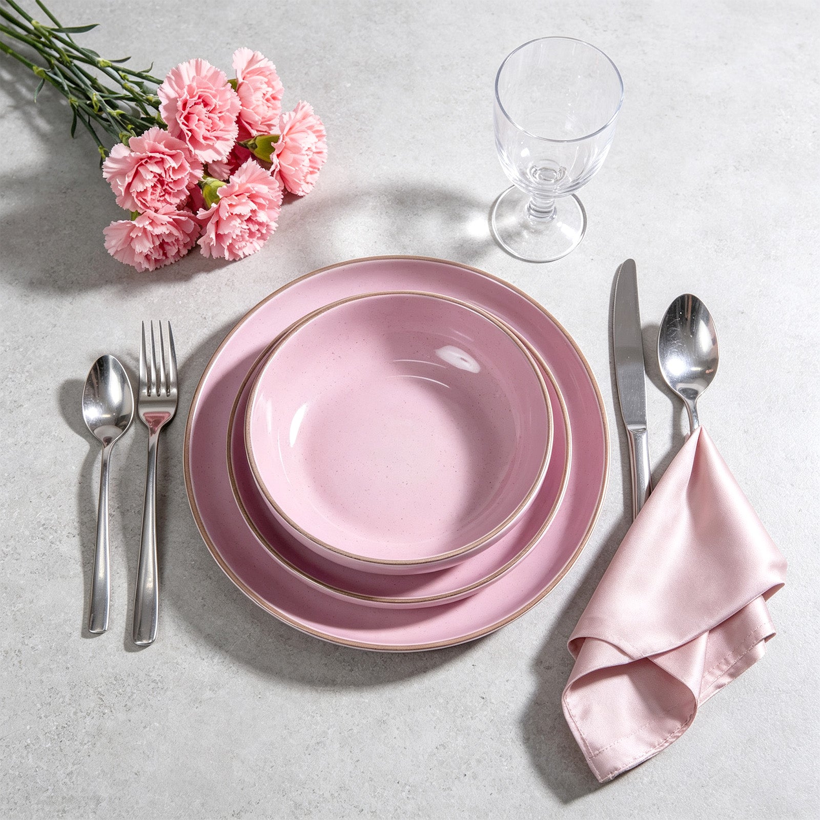 Euro-Nordic Speckled Stoneware Dinnerware Set