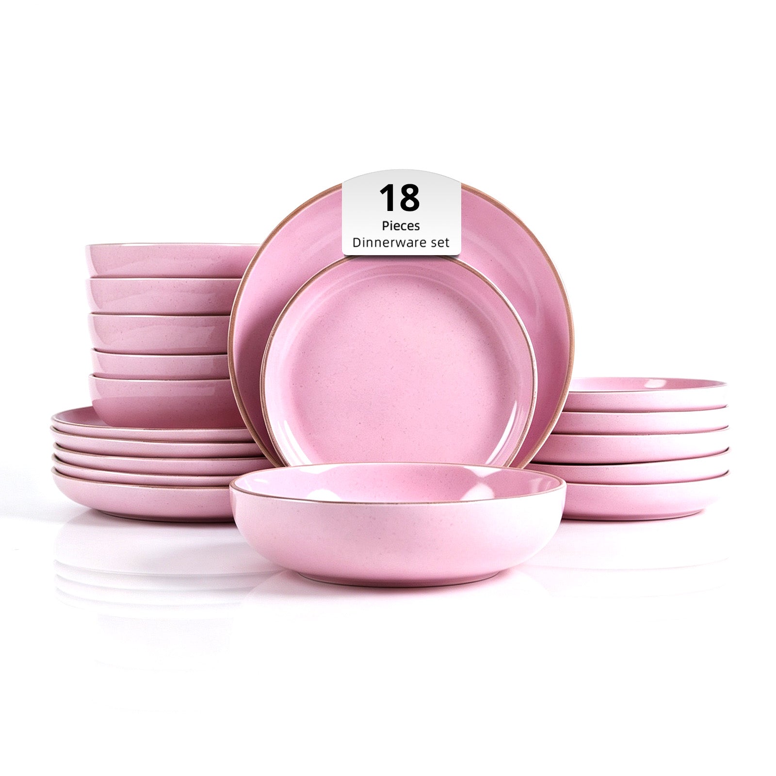 Euro-Nordic Speckled Stoneware Dinnerware Set