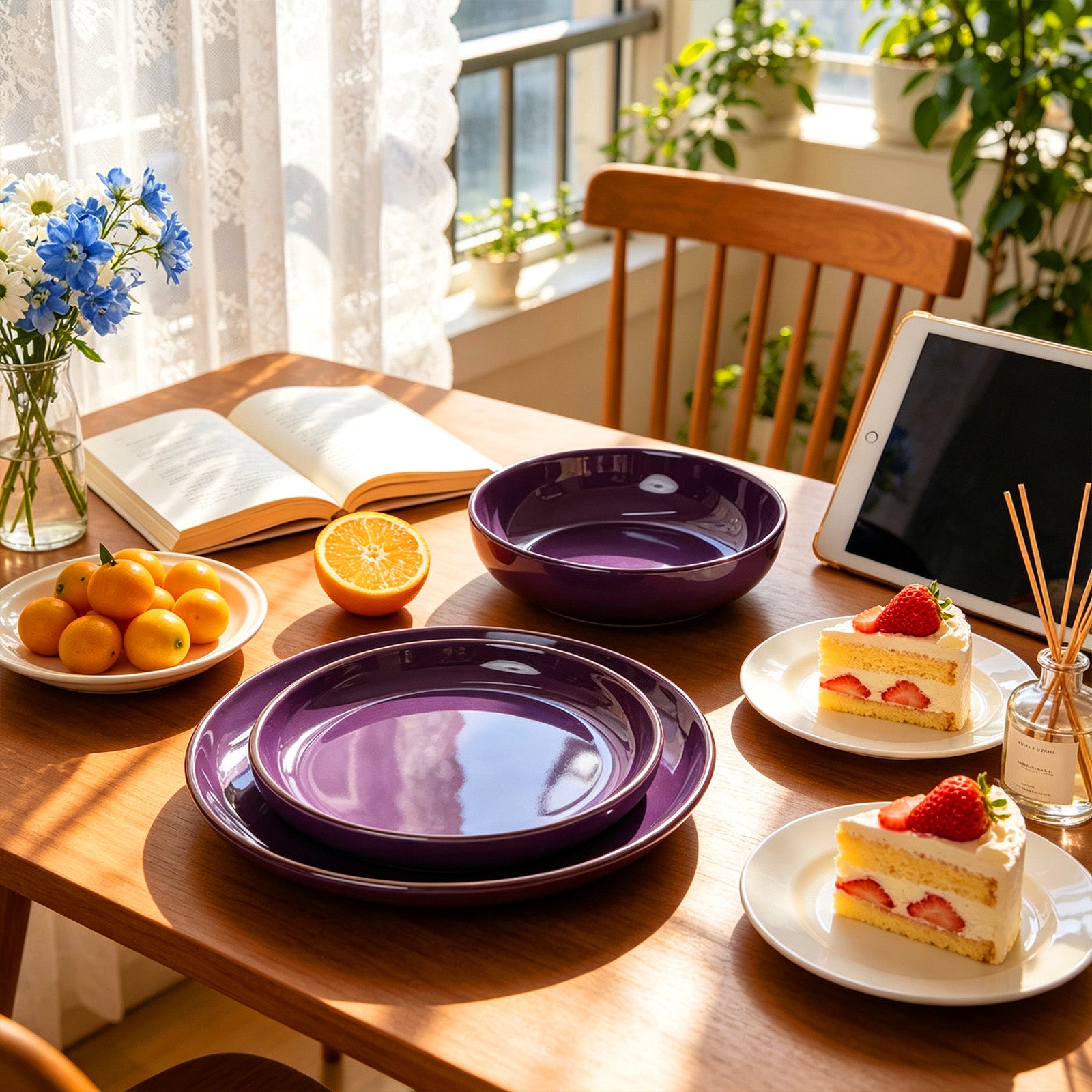 Euro-Nordic Speckled Stoneware Dinnerware Set