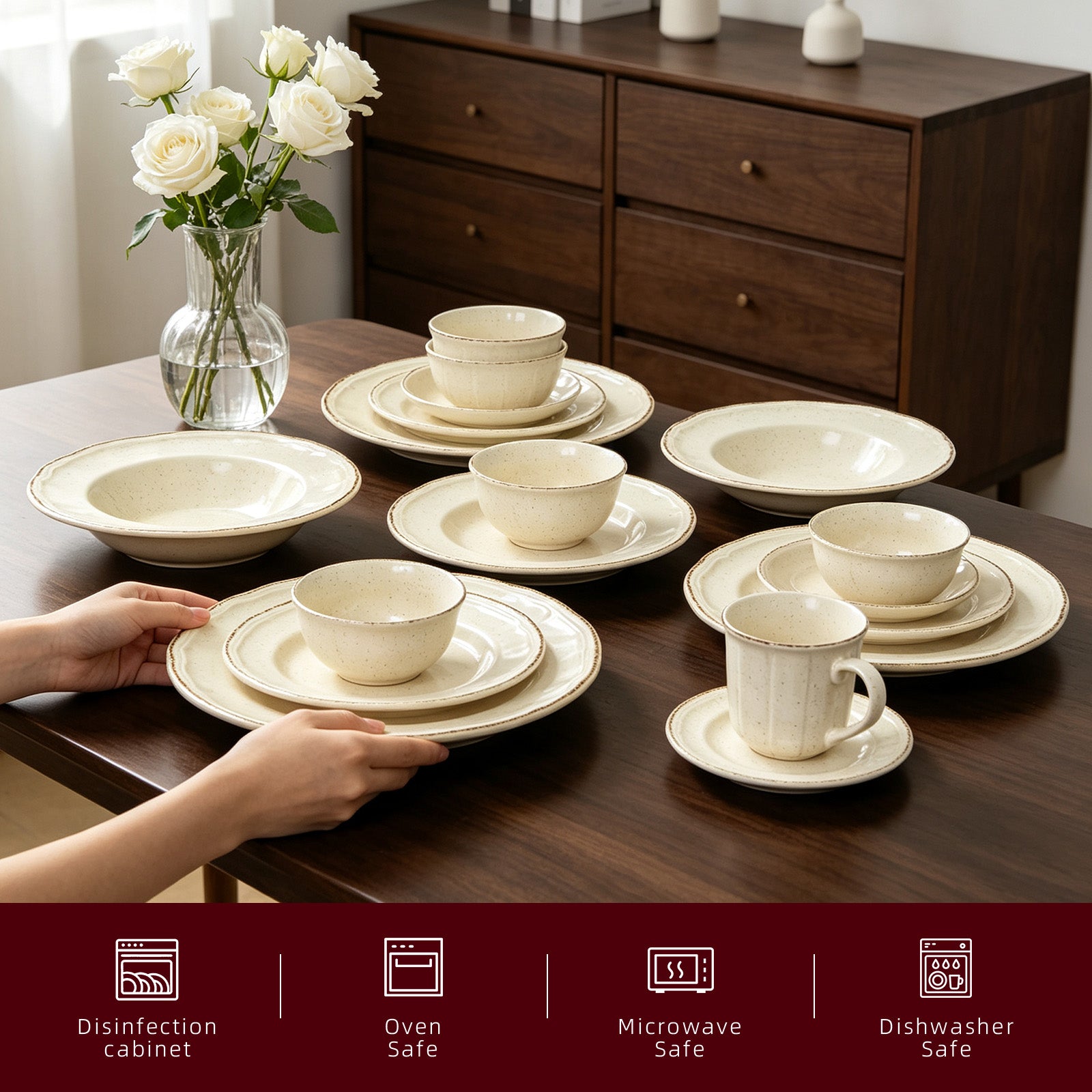 French Countryside Stoneware Dinnerware Set