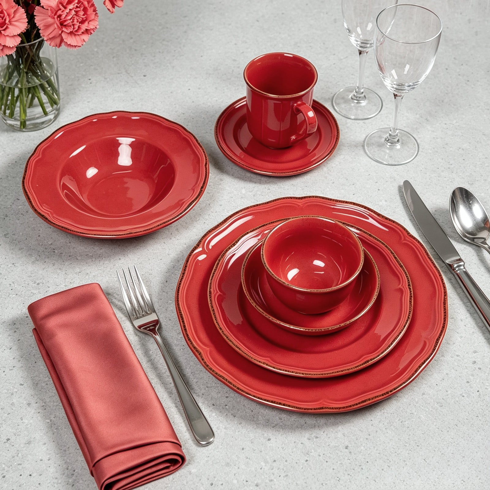 French Countryside Stoneware Dinnerware Set
