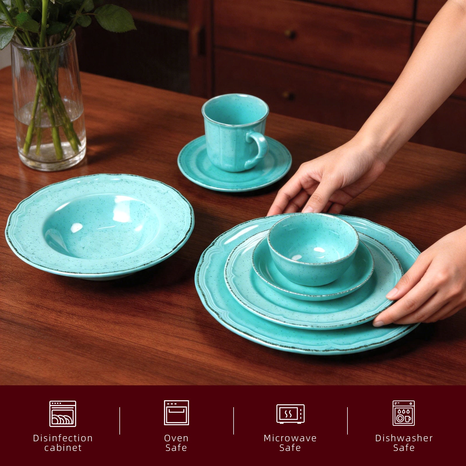 French Countryside Stoneware Dinnerware Set