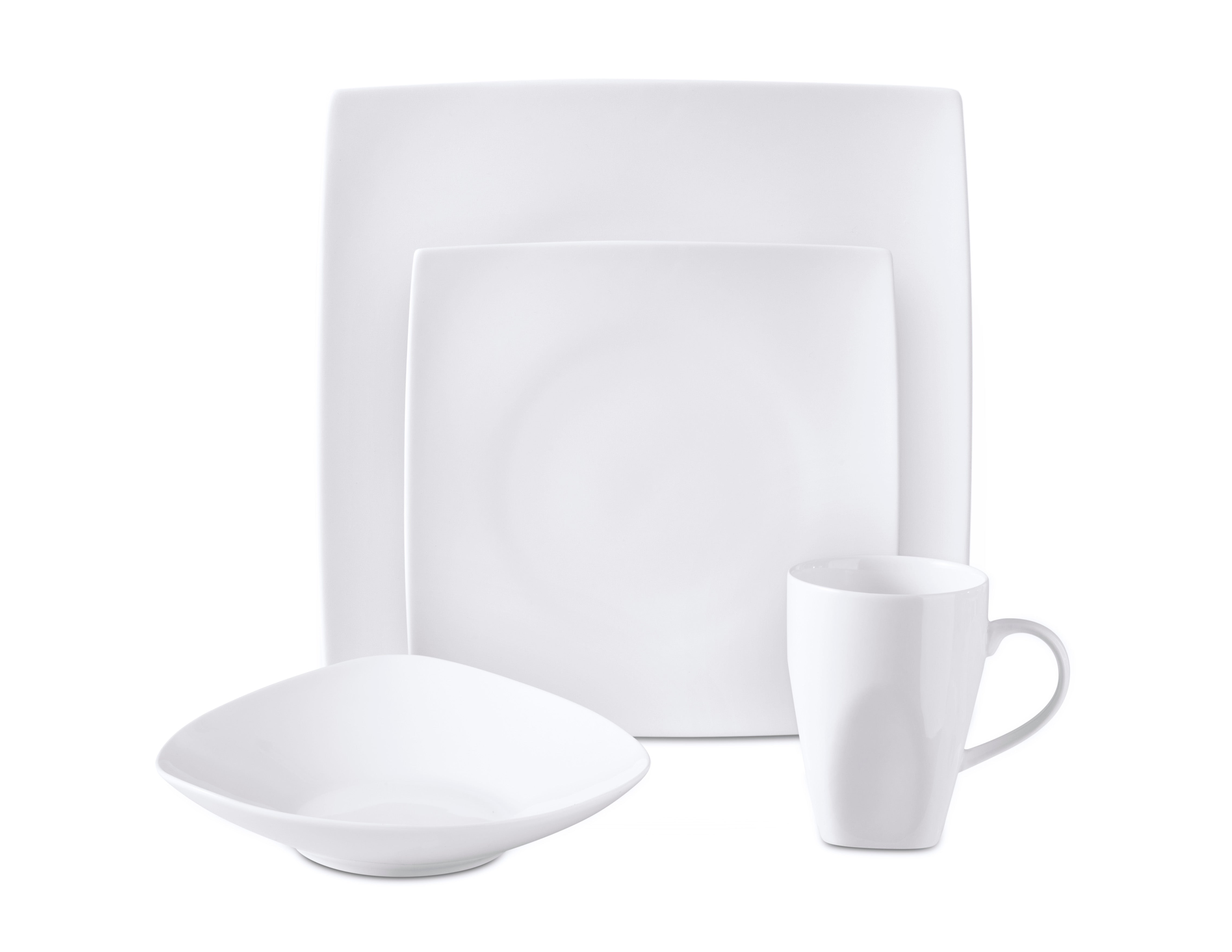 Bone China Modern Square Shape Dinnerware Set