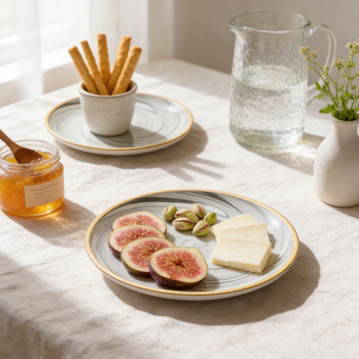 Artisan Marbled Fine China Dinnerware Set