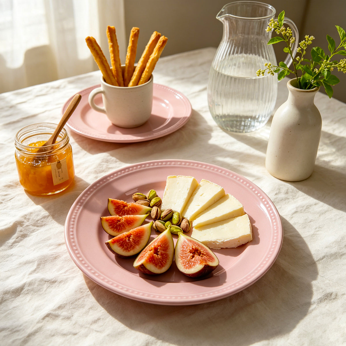 Embossed Pearl Dots Stoneware Dinnerware Set
