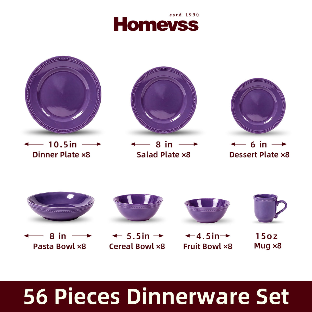 Embossed Pearl Dots Stoneware Dinnerware Set