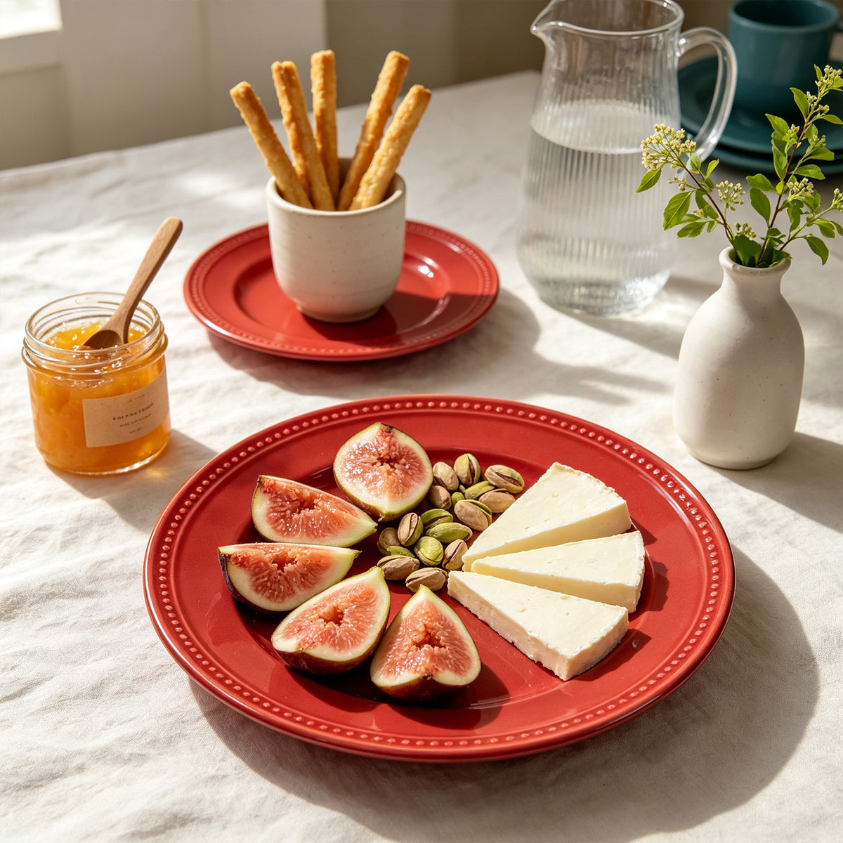 Embossed Pearl Dots Stoneware Dinnerware Set