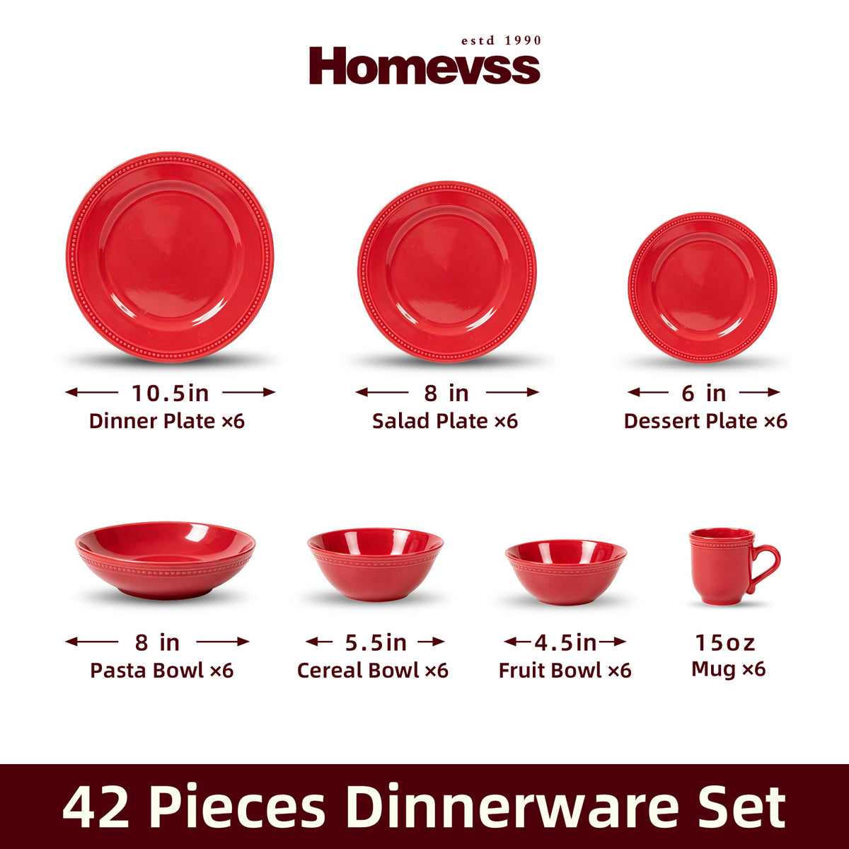 Embossed Pearl Dots Stoneware Dinnerware Set