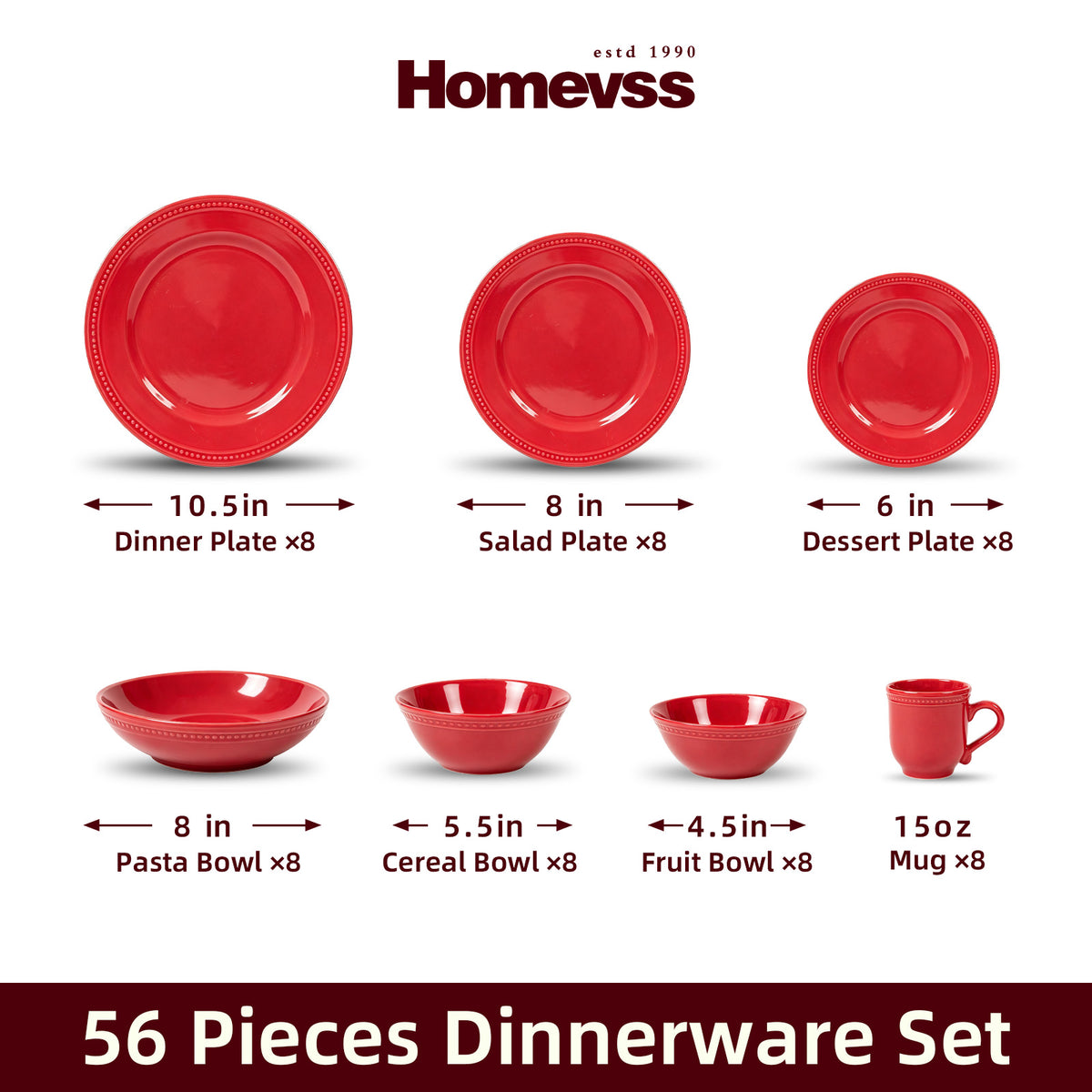 Embossed Pearl Dots Stoneware Dinnerware Set