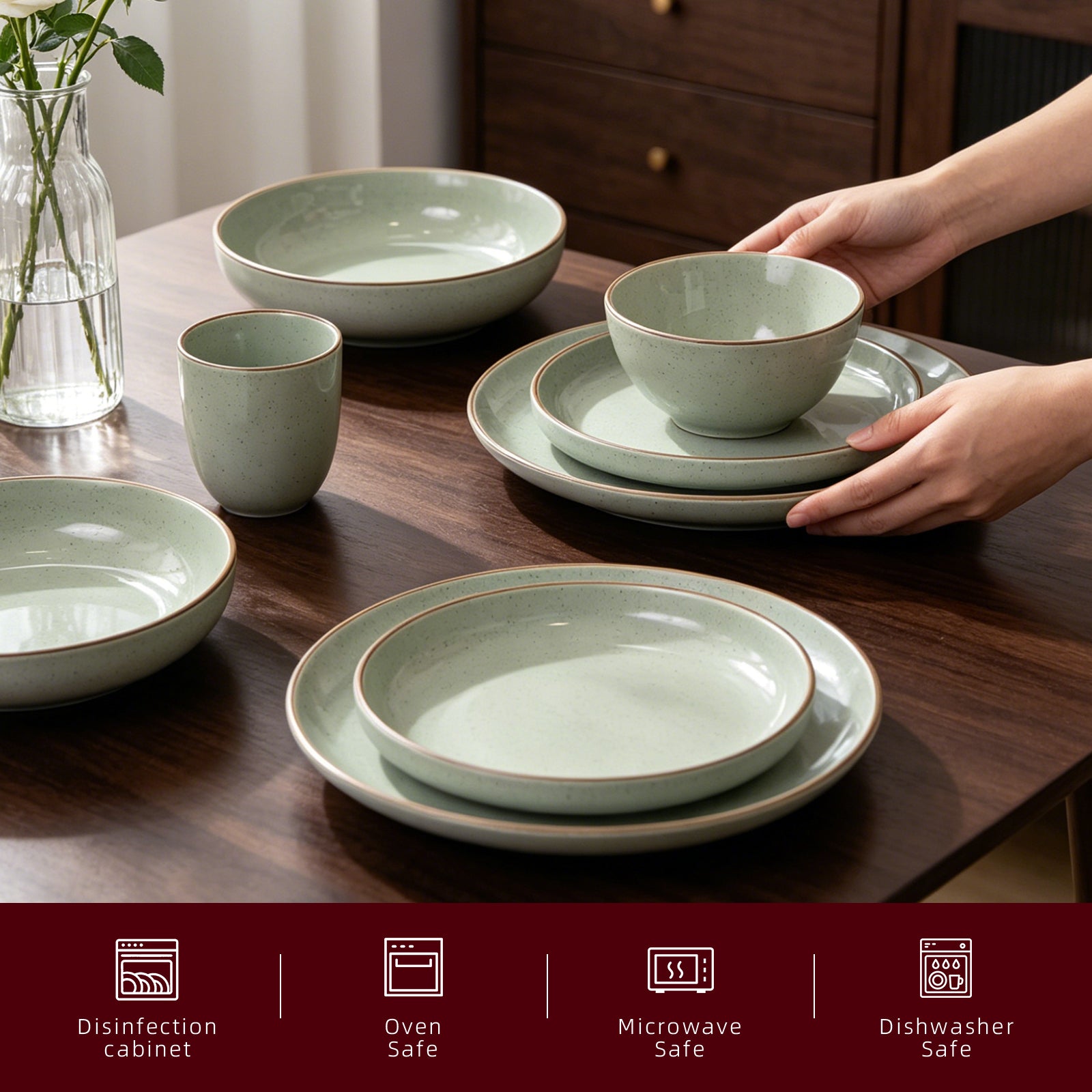 Euro Nordic Shiny Glaze Stoneware Dinnerware Set (20-Piece, Service for 4)