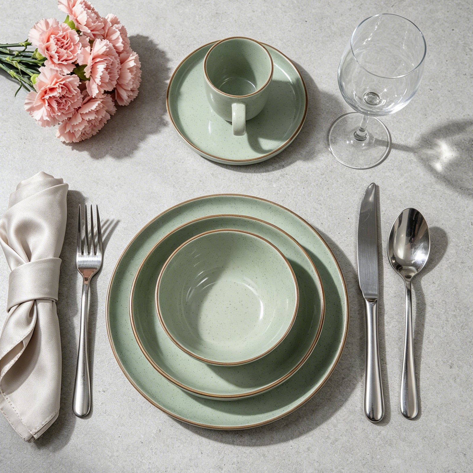 Euro Nordic Shiny Glaze Stoneware Dinnerware Set (20-Piece, Service for 4)