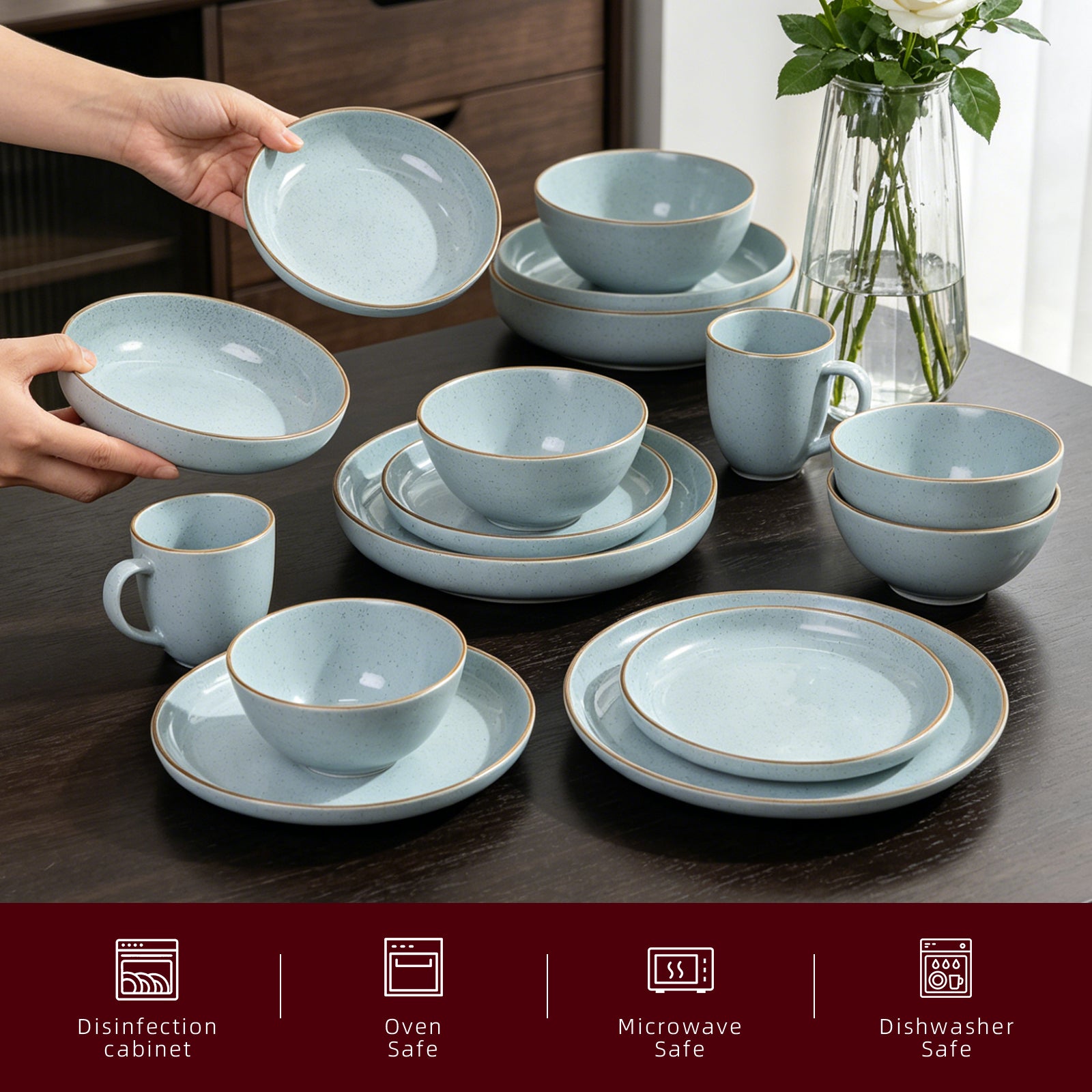 Euro Nordic Shiny Glaze Stoneware Dinnerware Set (20-Piece, Service for 4)