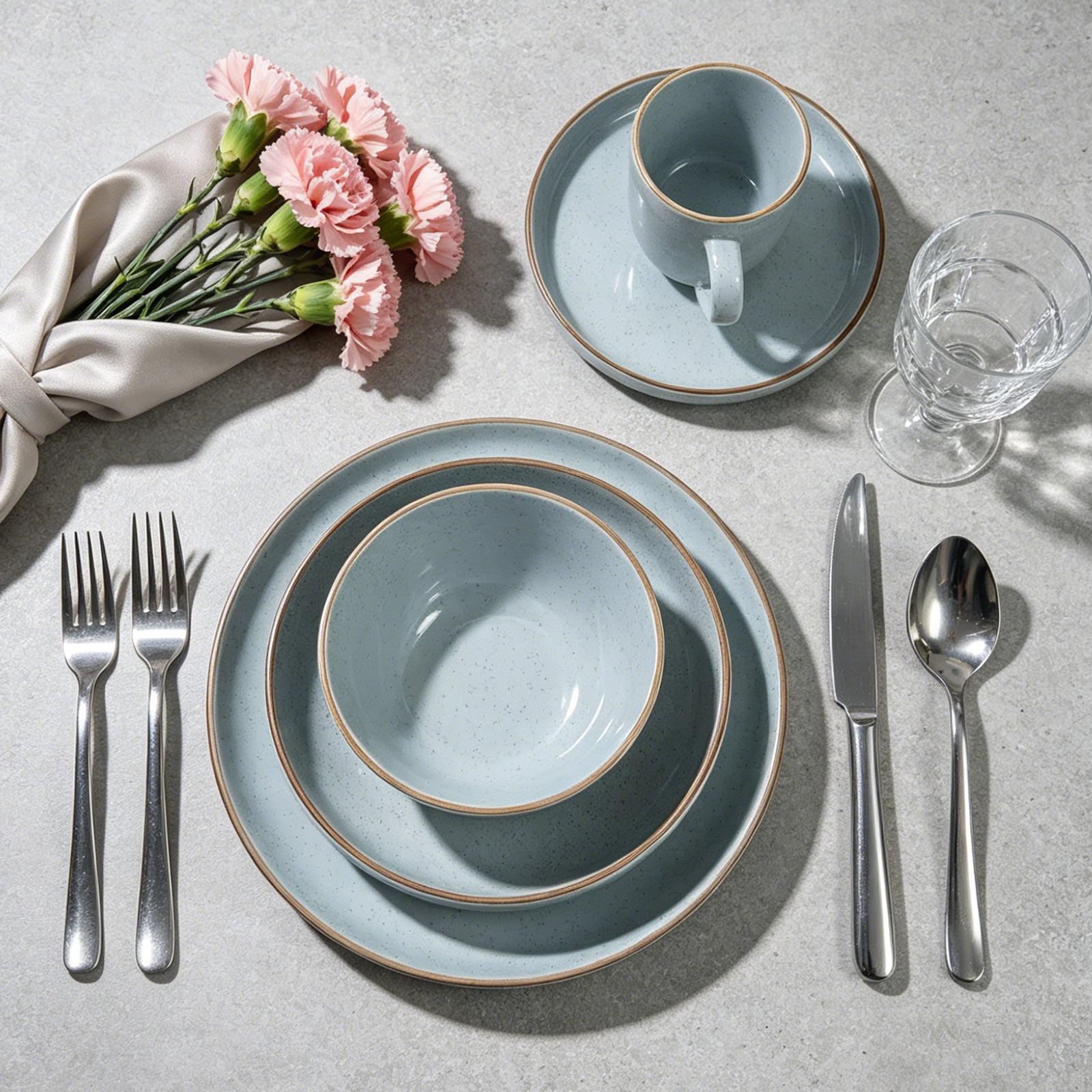 Euro Nordic Shiny Glaze Stoneware Dinnerware Set (20-Piece, Service for 4)