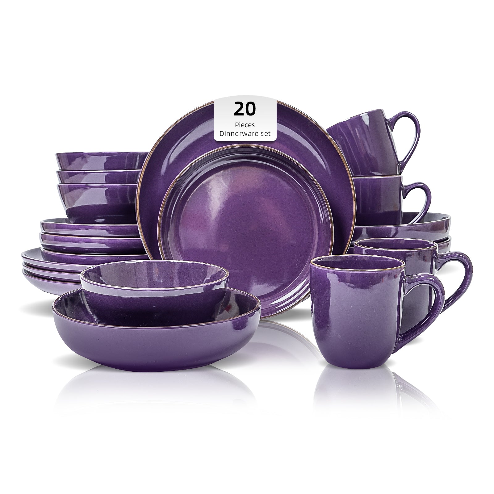 Euro-Nordic Speckled Stoneware Dinnerware Set
