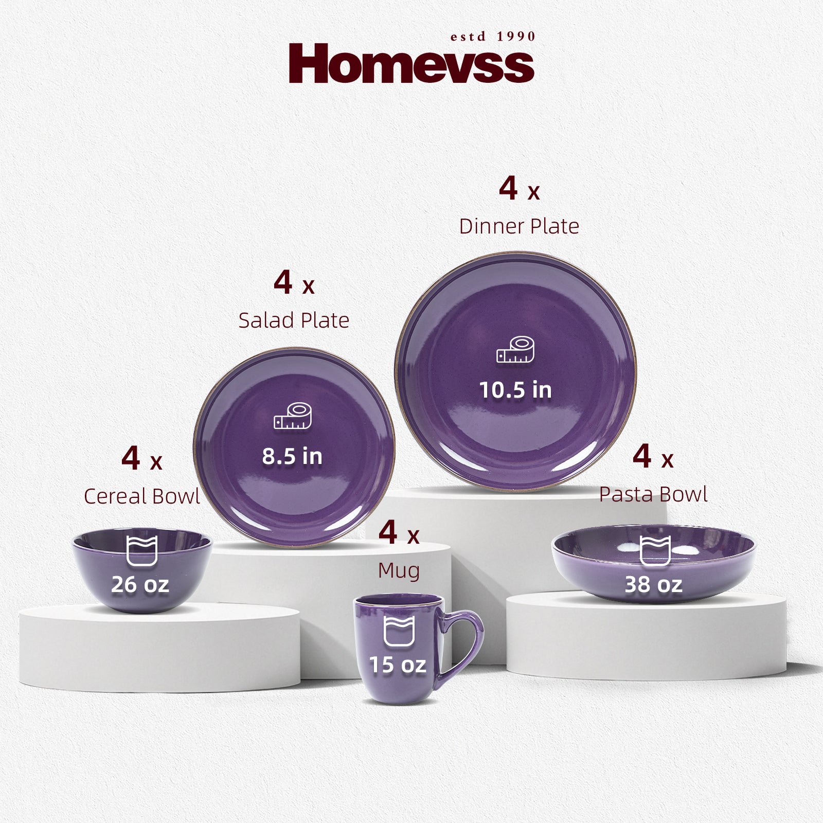 Euro-Nordic Speckled Stoneware Dinnerware Set