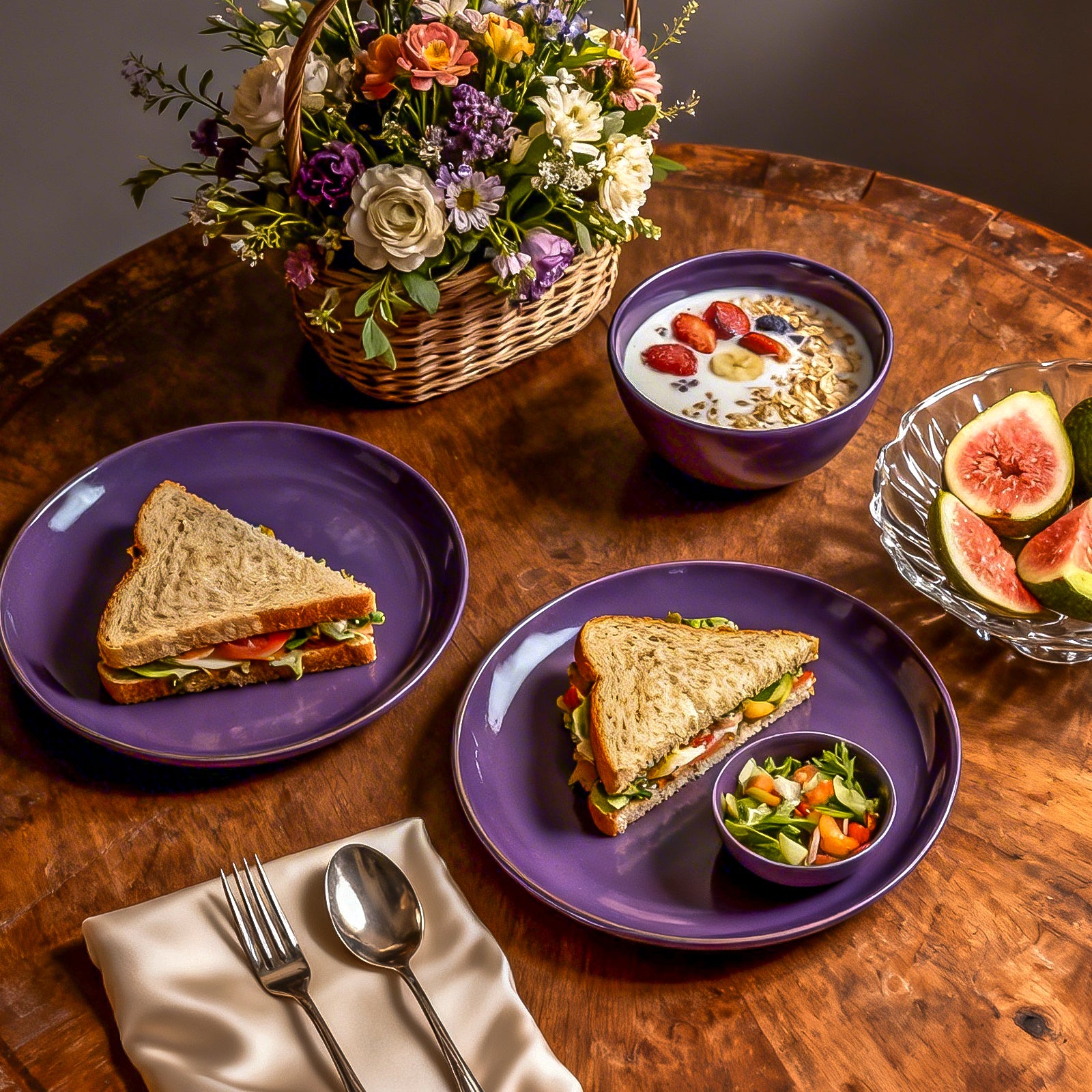 Euro-Nordic Speckled Stoneware Dinnerware Set